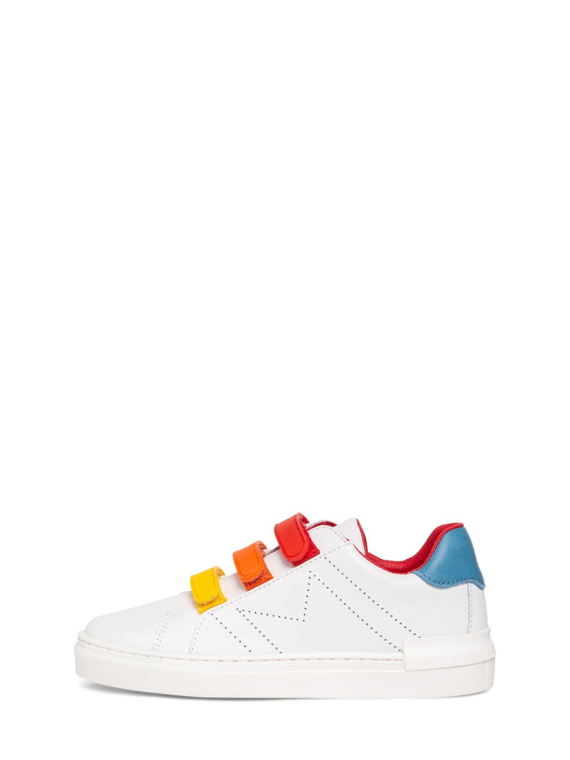 Marc Jacobs Kids' Straps Leather Sneakers In White