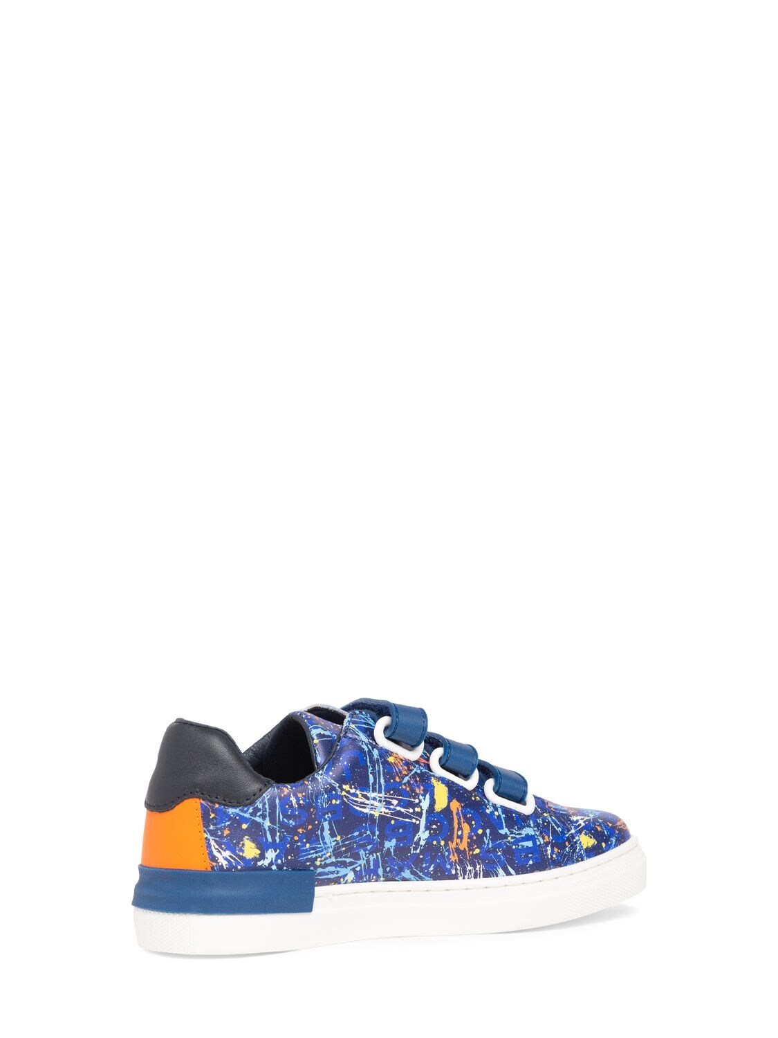 Shop Marc Jacobs All Over Print Leather Sneakers In Blue