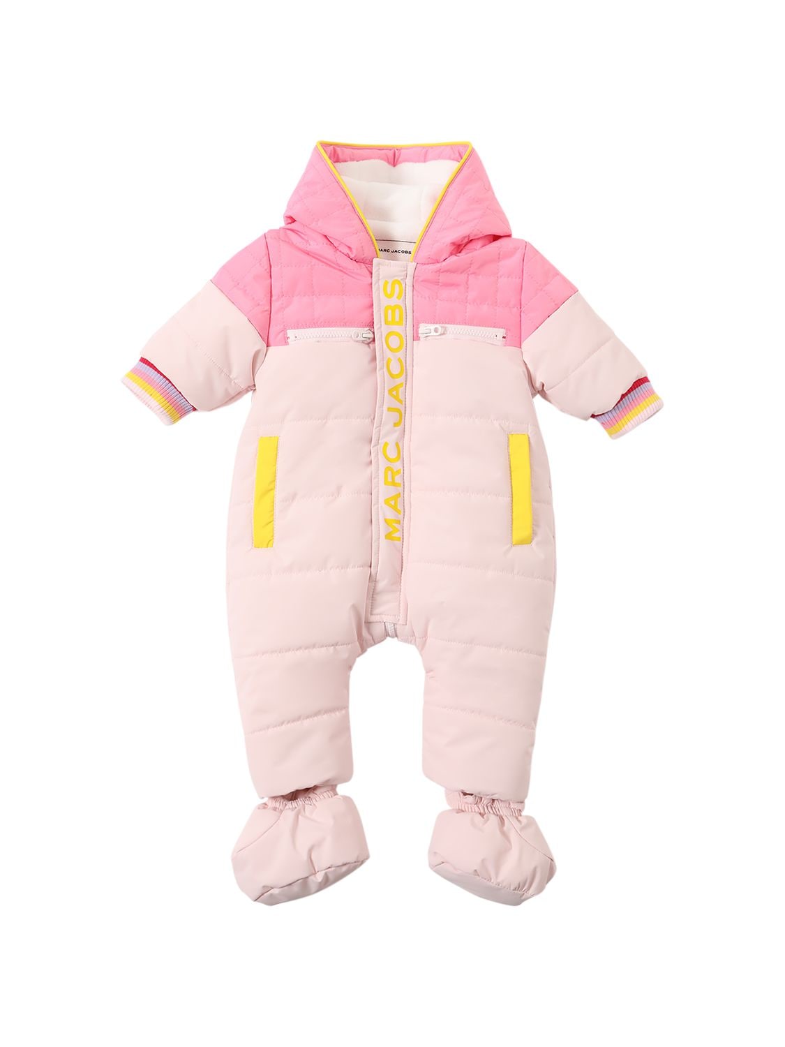 Marc Jacobs Babies' Nylon Down Romper In Pink