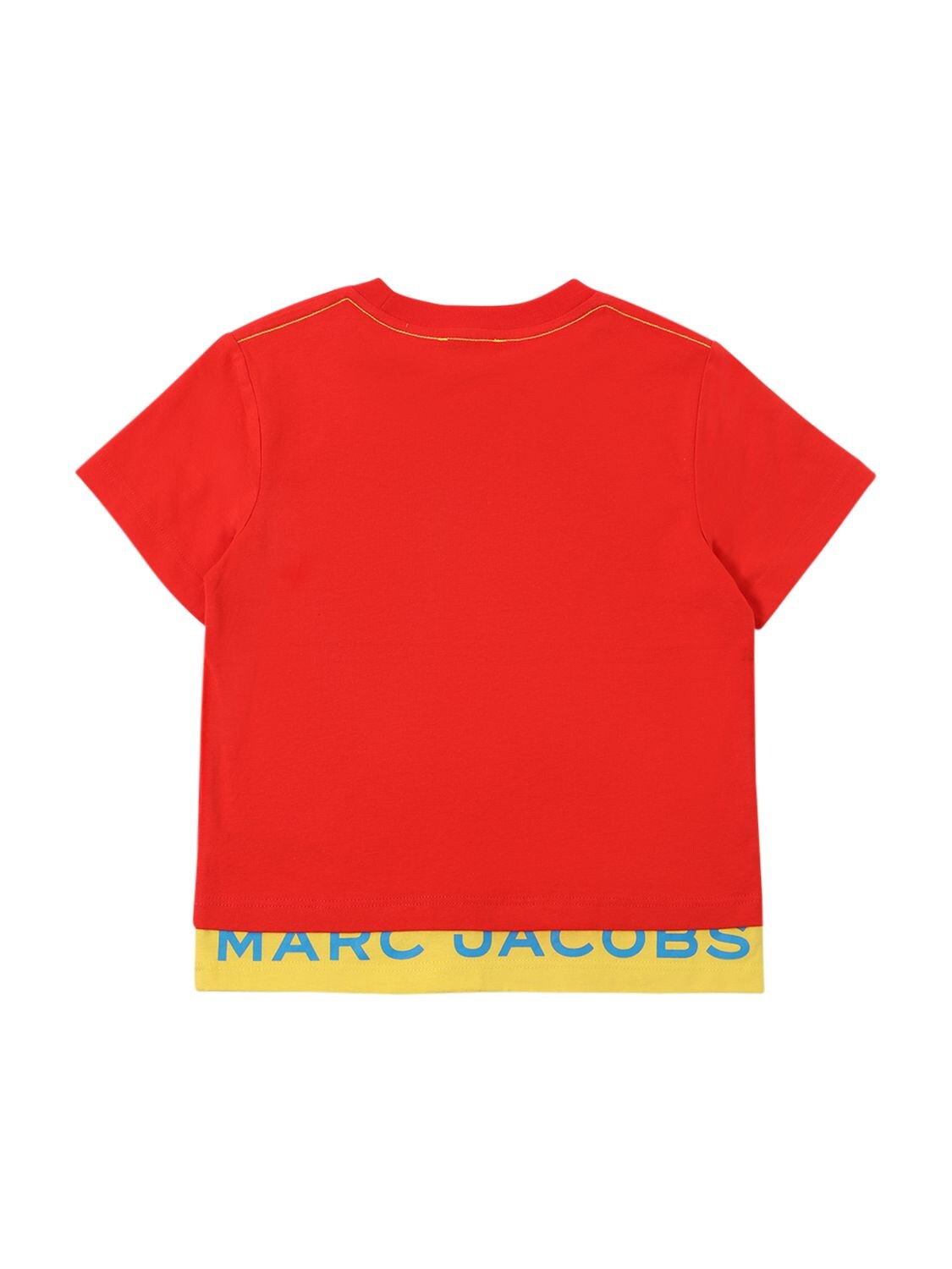 Shop Marc Jacobs Logo Printed Cotton T-shirt In 레드