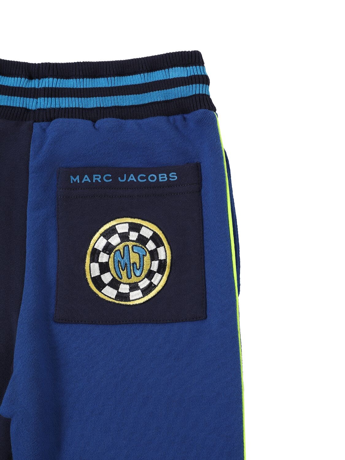 Shop Marc Jacobs Two-tone Cotton Sweatpants In Blue