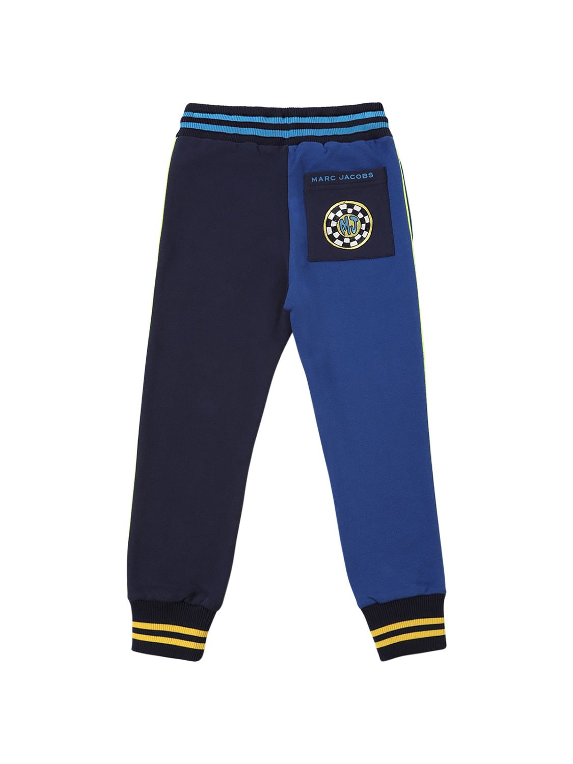 Shop Marc Jacobs Two-tone Cotton Sweatpants In Blue