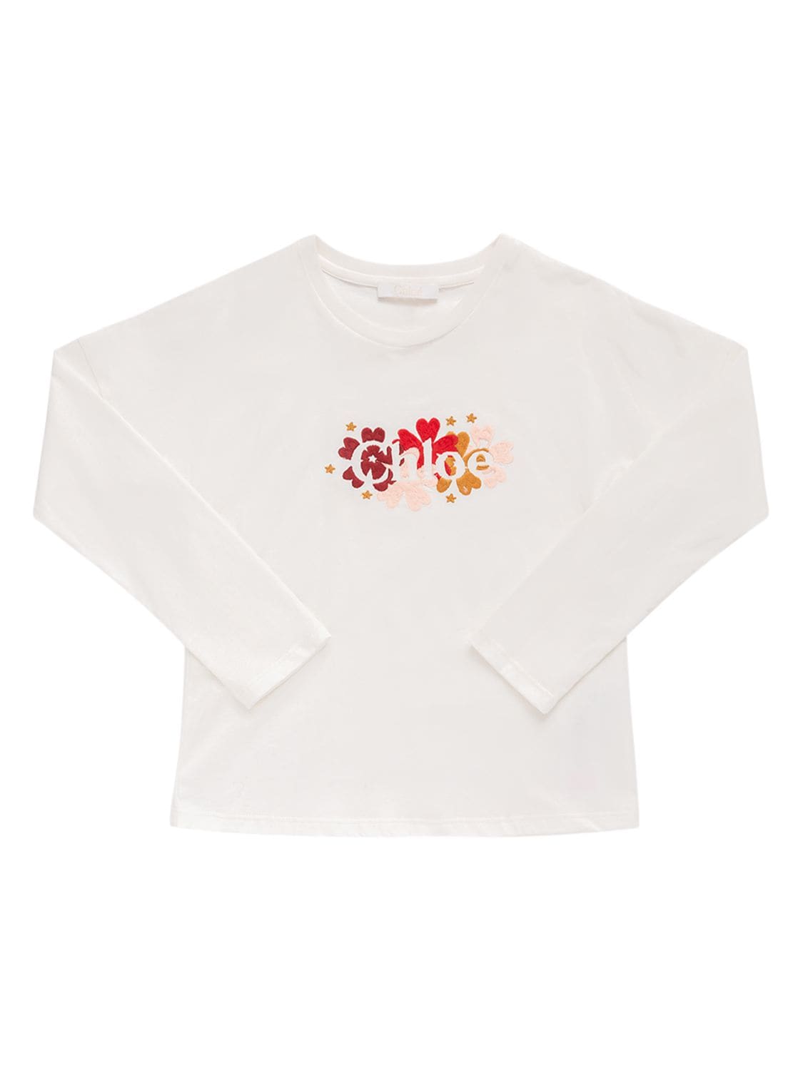 CHLOÉ ORGANIC COTTON JERSEY T-SHIRT W/LOGO