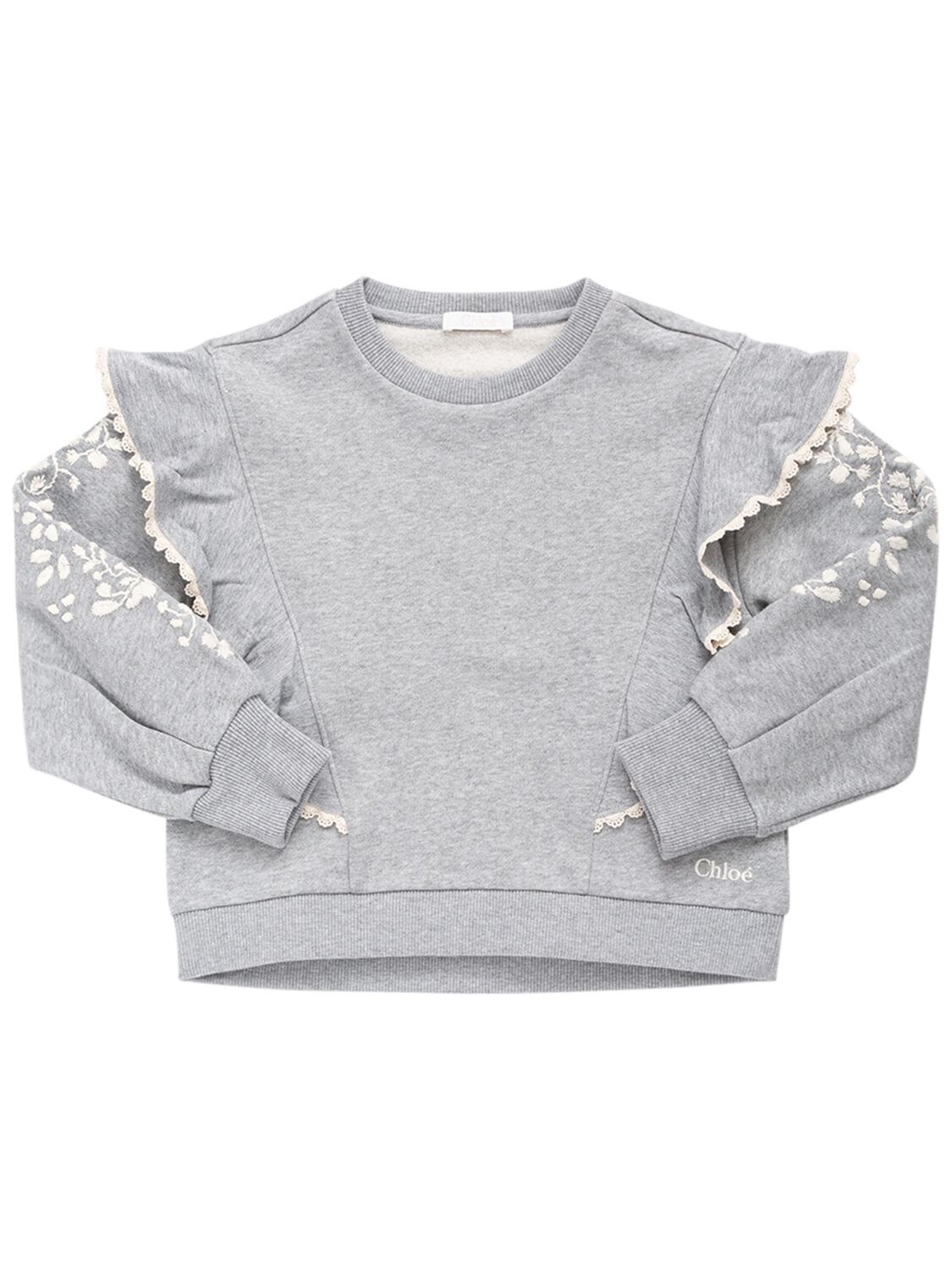 Organic Cotton Sweatshirt W/logo – KIDS-GIRLS > CLOTHING > SWEATSHIRTS