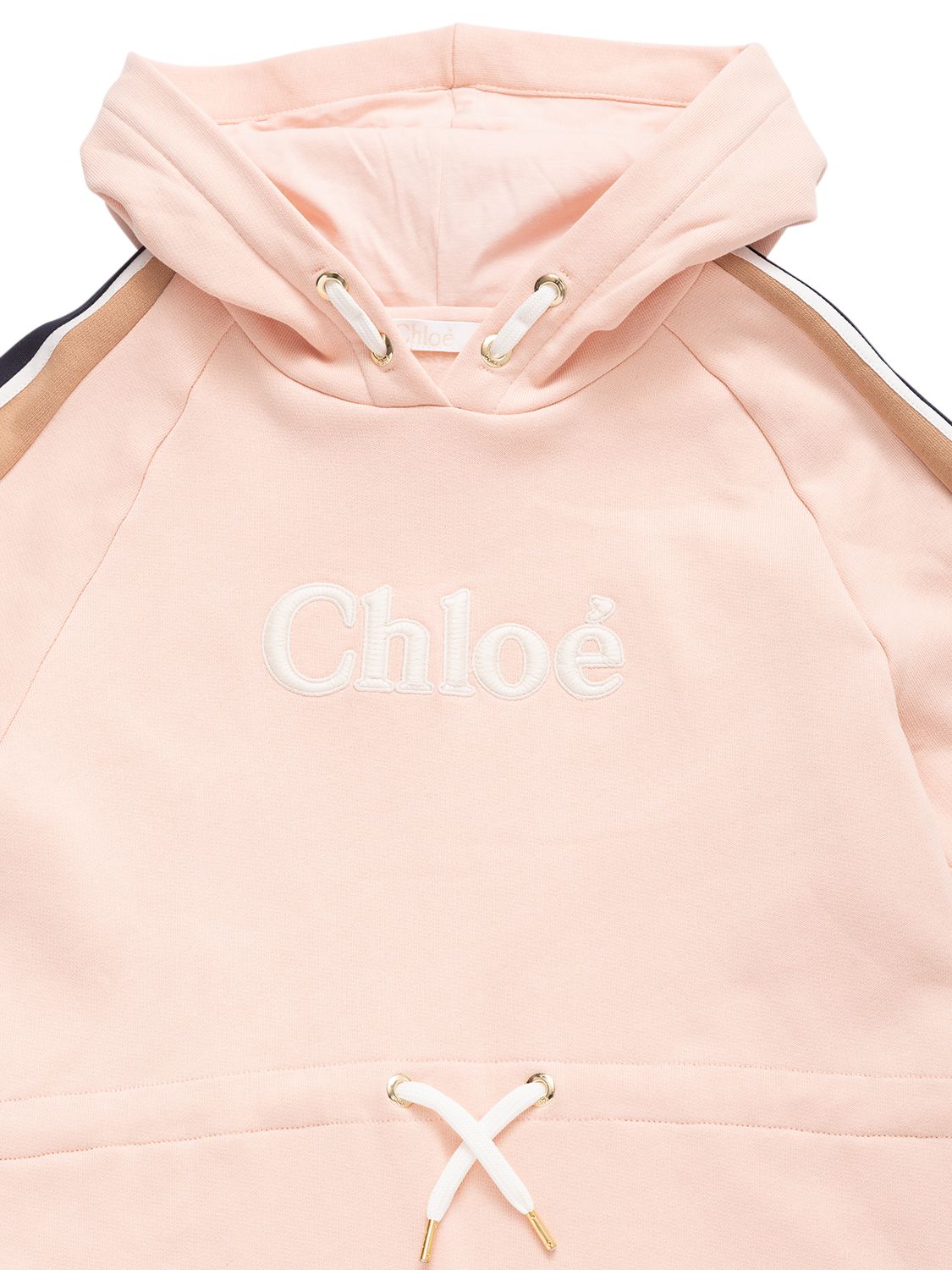 Shop Chloé Organic Cotton Jersey Sweat Dress In Pink