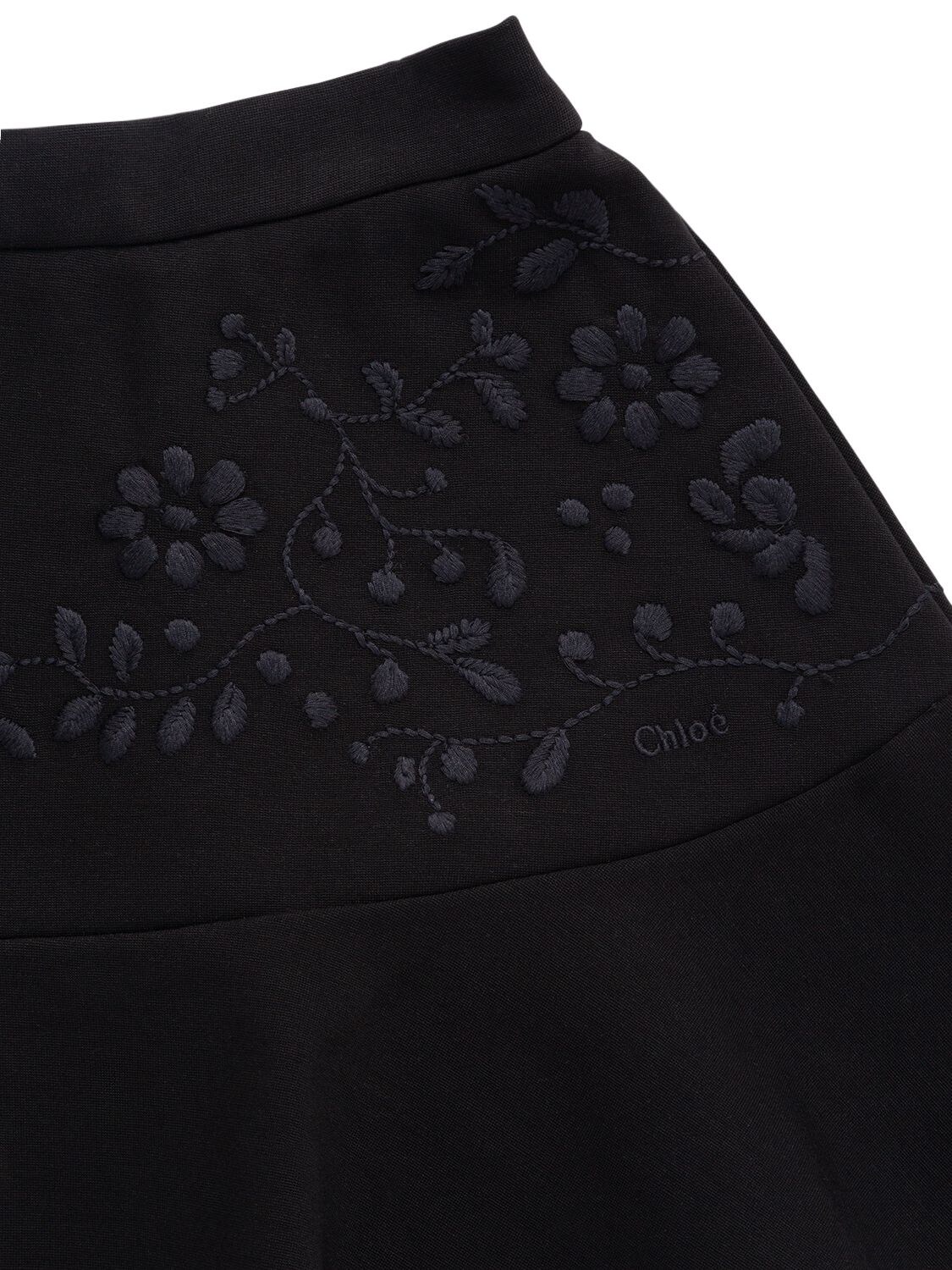 Shop Chloé Organic Cotton Blend Skirt In Navy