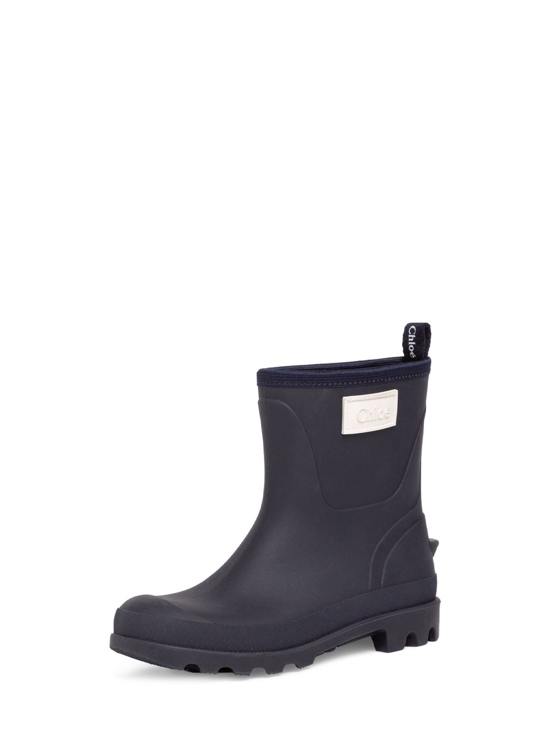 Shop Chloé Rubber Boots In Navy