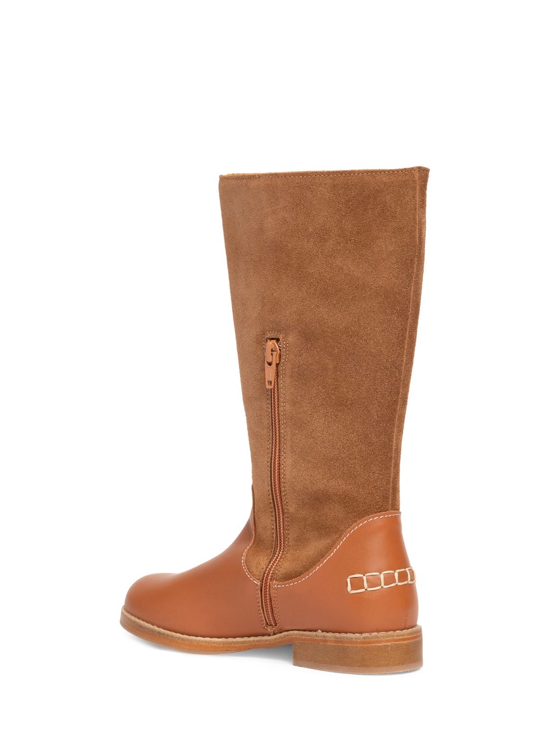 Shop Chloé Leather & Suede Boots In Brown