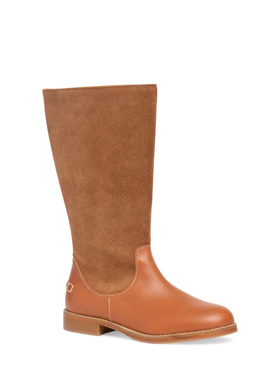 Shop Chloé Leather & Suede Boots In Brown