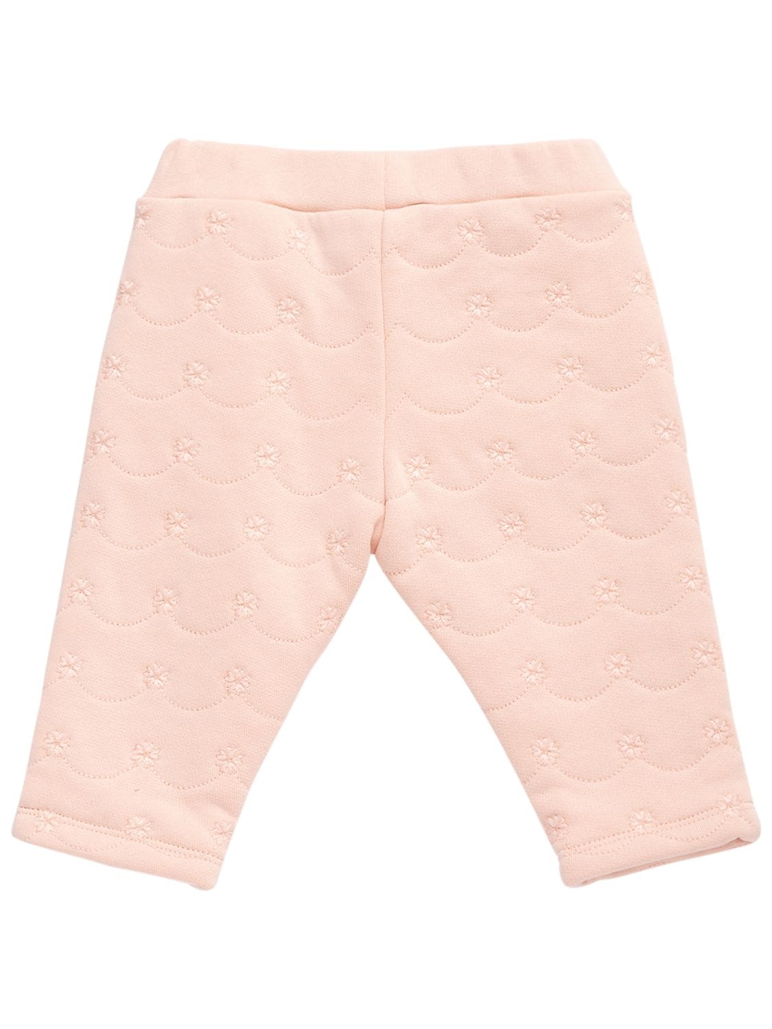 Shop Chloé Cotton Sweatshirt & Sweatpants In Pink