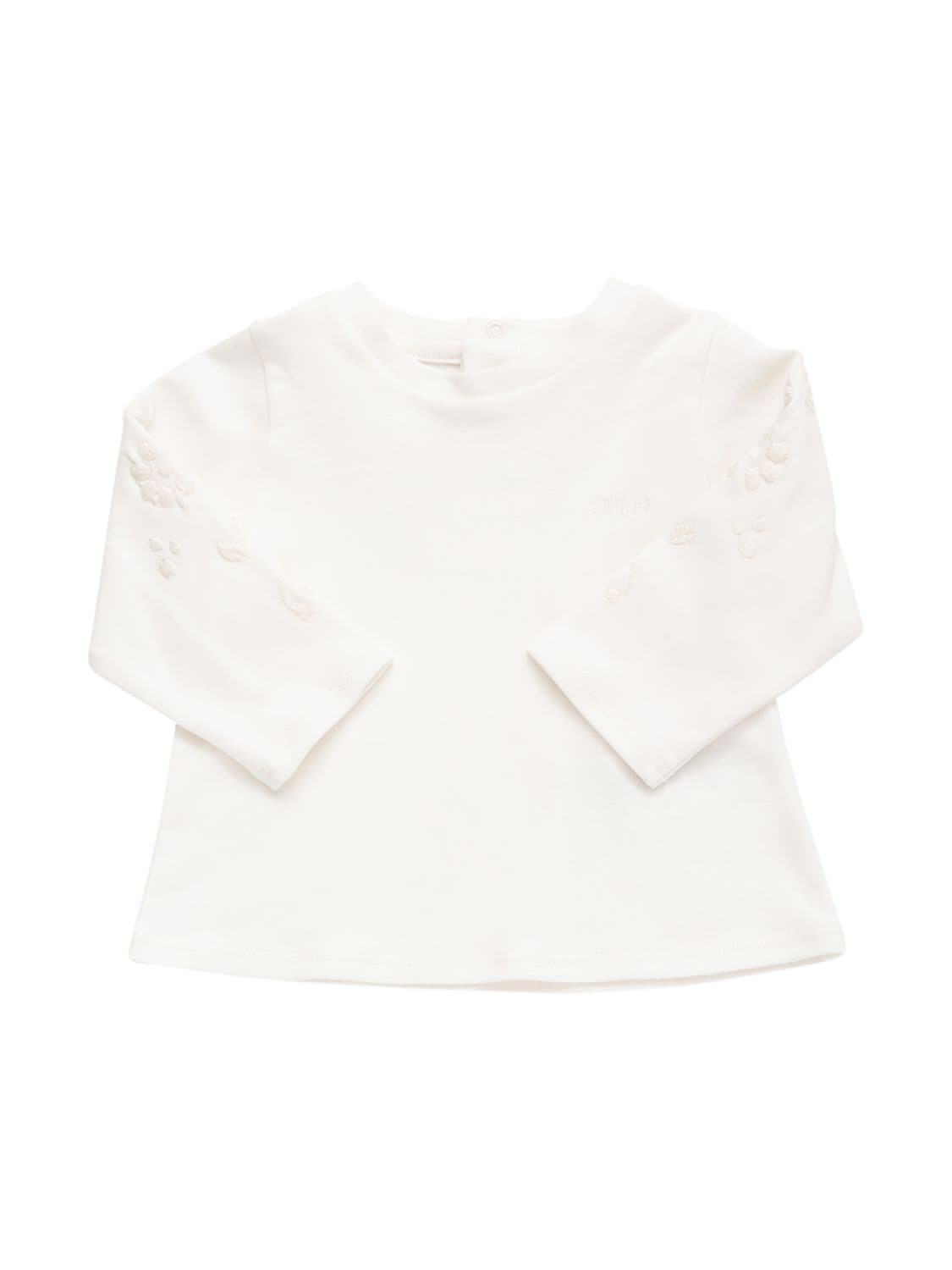 Shop Chloé Organic Cotton Shirt & Denim Dress In White,denim