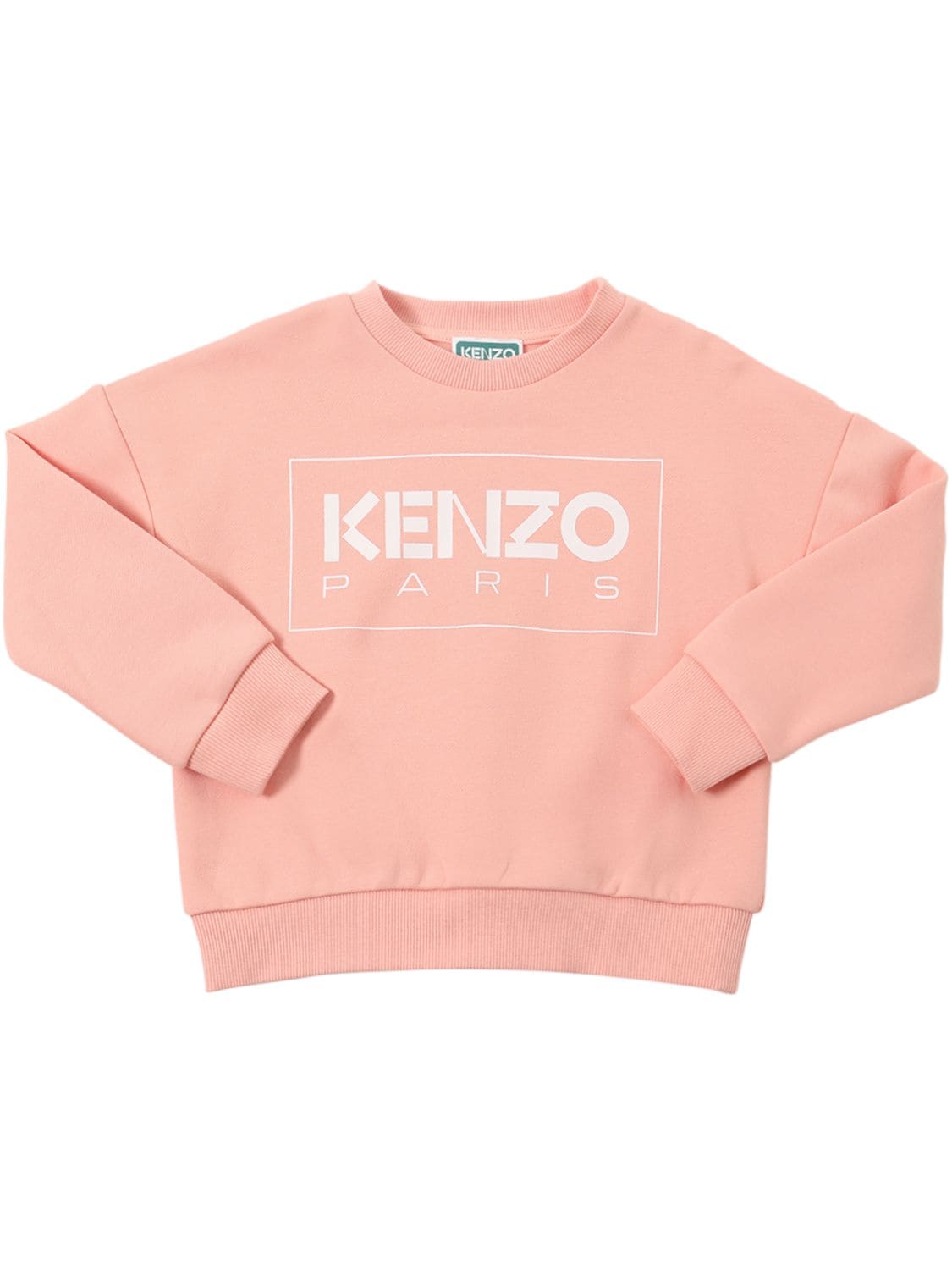 Shop Kenzo Cotton Sweatshirt W/logo In Pink