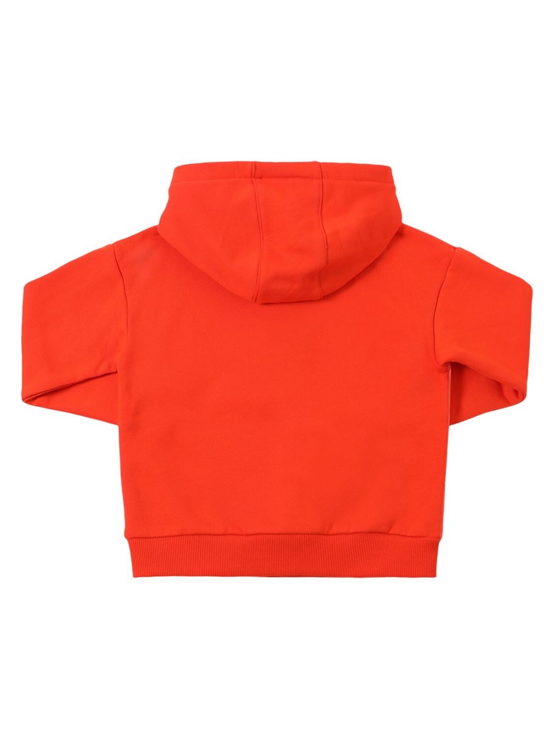Shop Kenzo Printed Cotton Hoodie W/logo In Orange