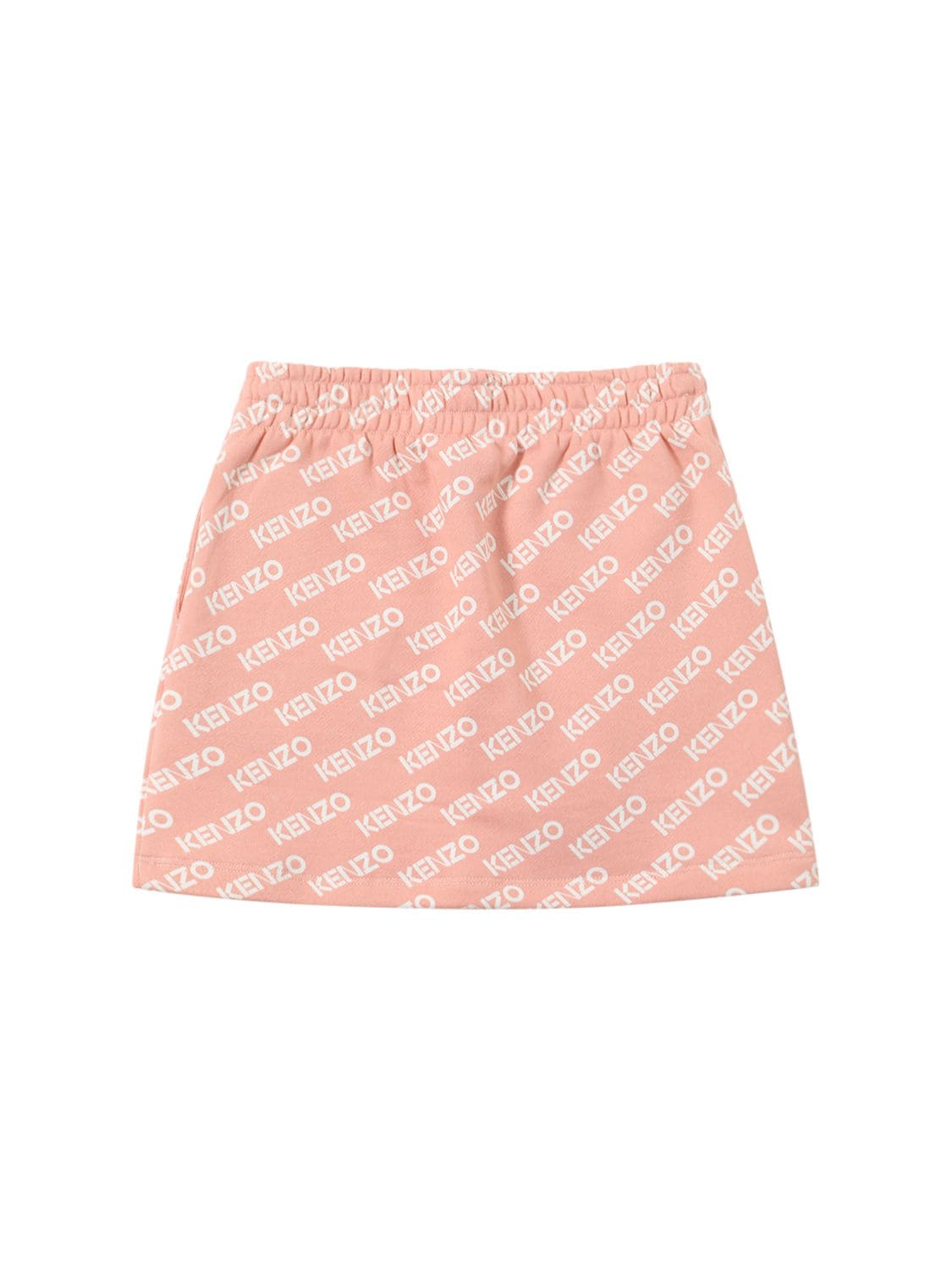 Shop Kenzo Cotton Sweat Skirt W/logo In Pink