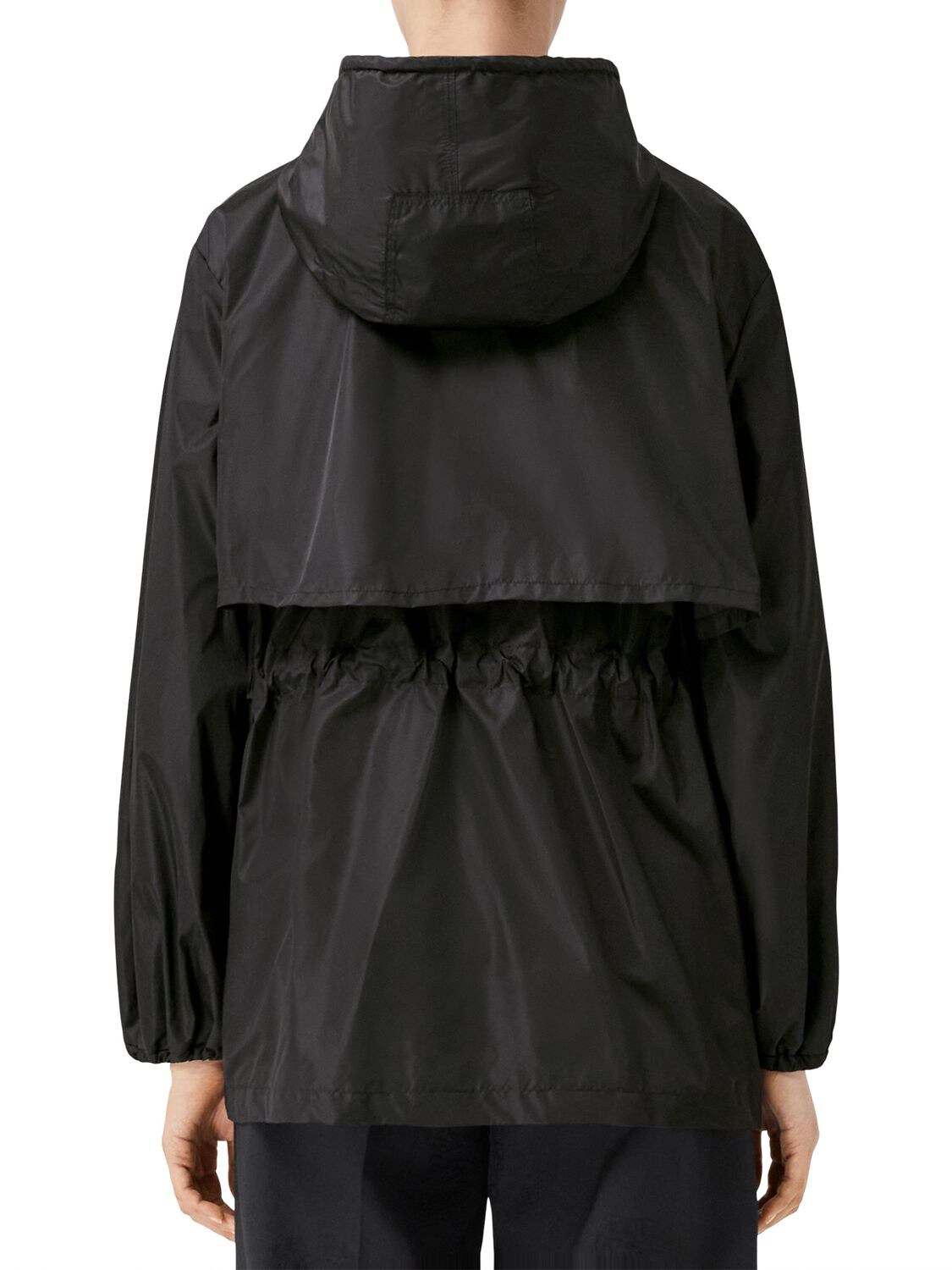 Shop Burberry Everthorpe Belted Jacket W/ Hood In Black