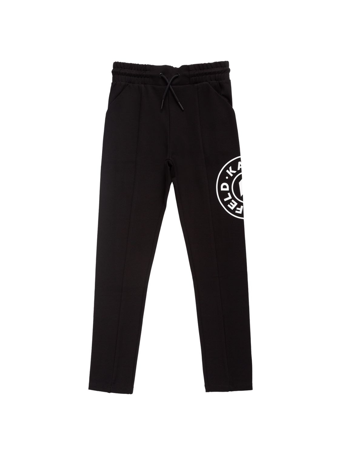 Karl Lagerfeld Kids' Viscose Blend Sweatpants W/logo In Black