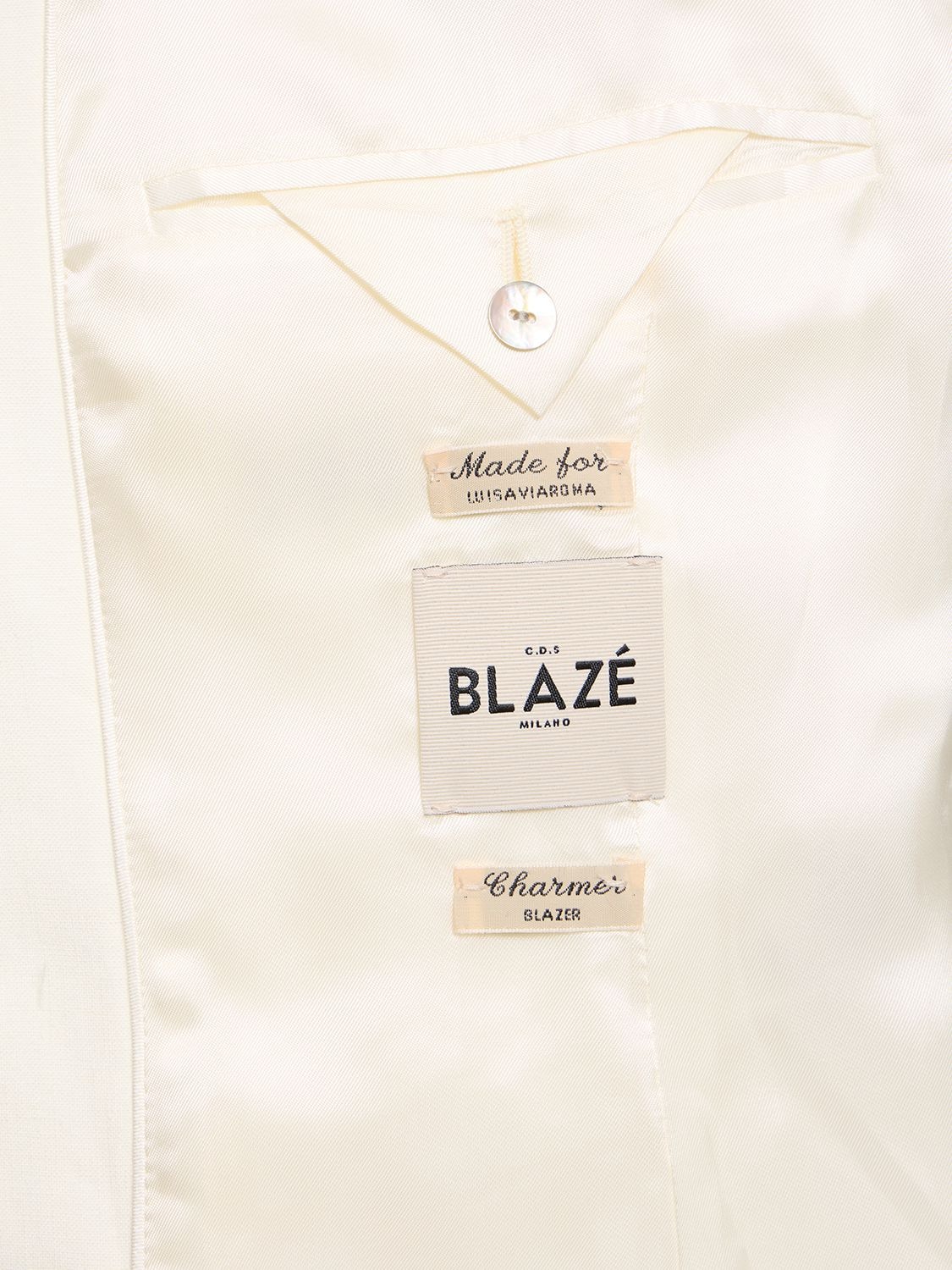 Shop Blazé Milano Lvr Exclusive Midday Charmer Blazer In White