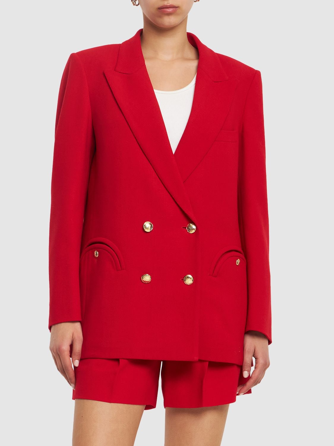 Shop Blazé Milano Lvr Exclusive Cool & Easy Wool Blazer In Red