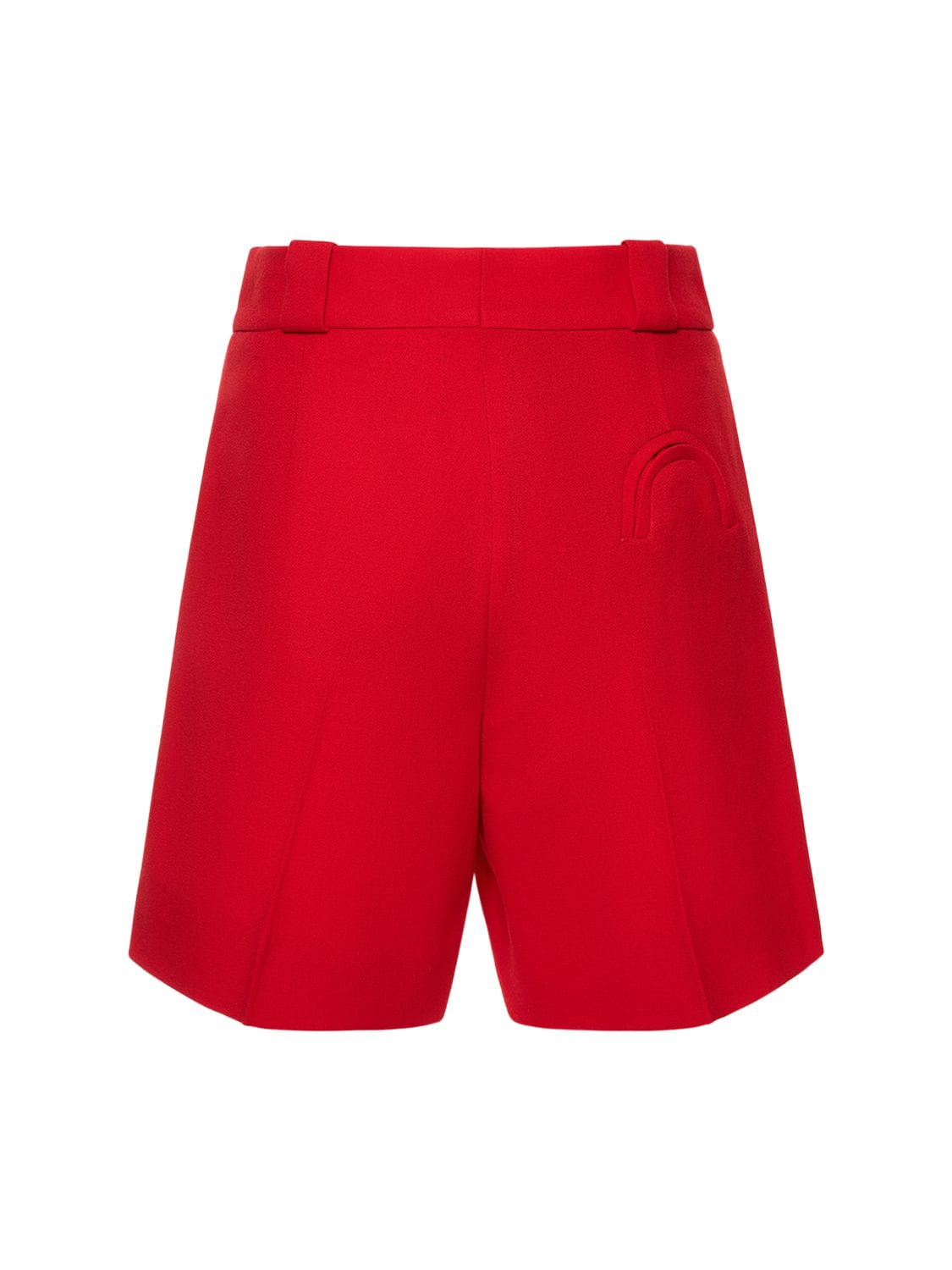 Shop Blazé Milano Lvr Exclusive Cool & Easy Wool Shorts In Red