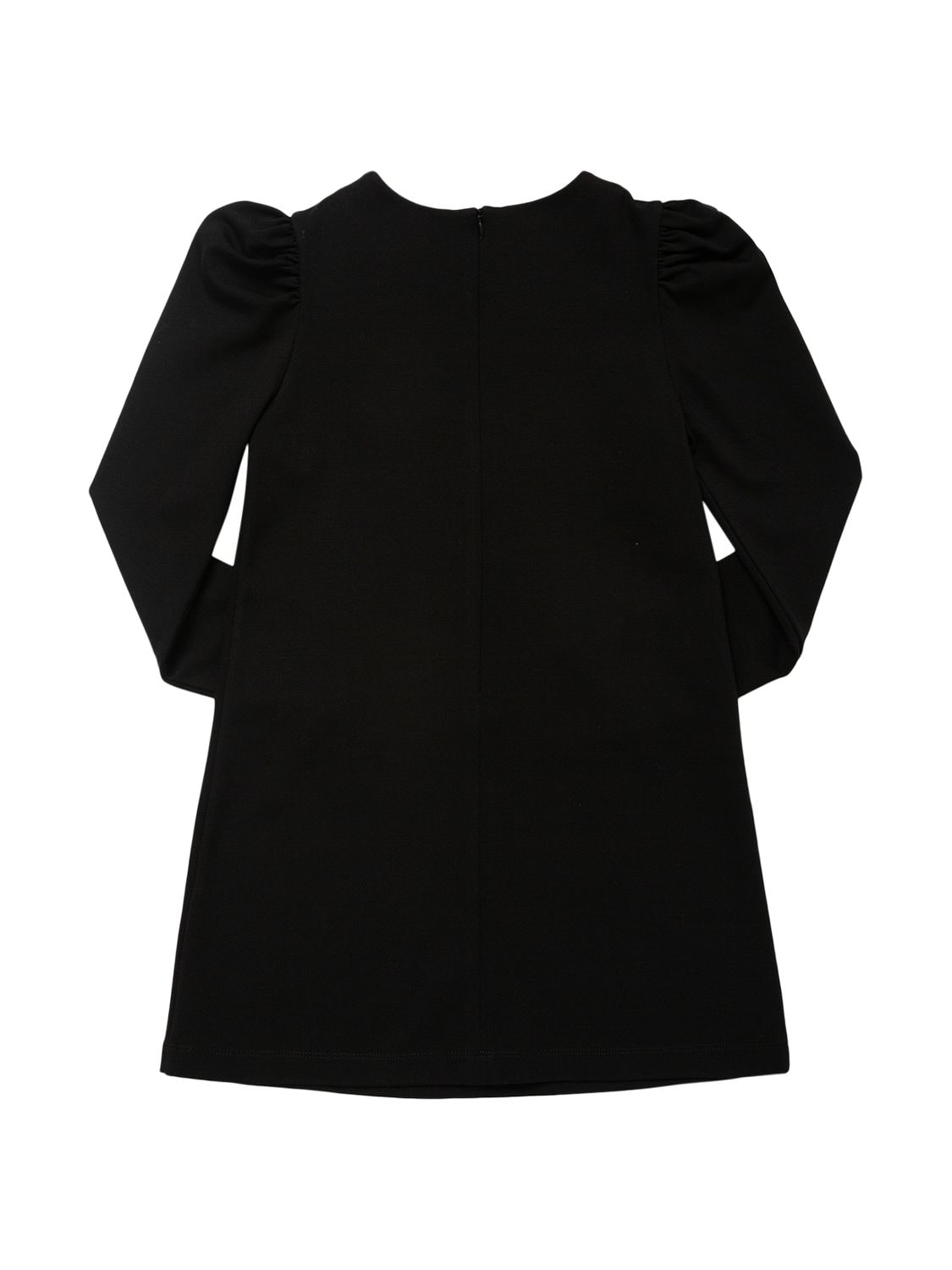Shop Moschino Printed Punto Milano Dress In Black