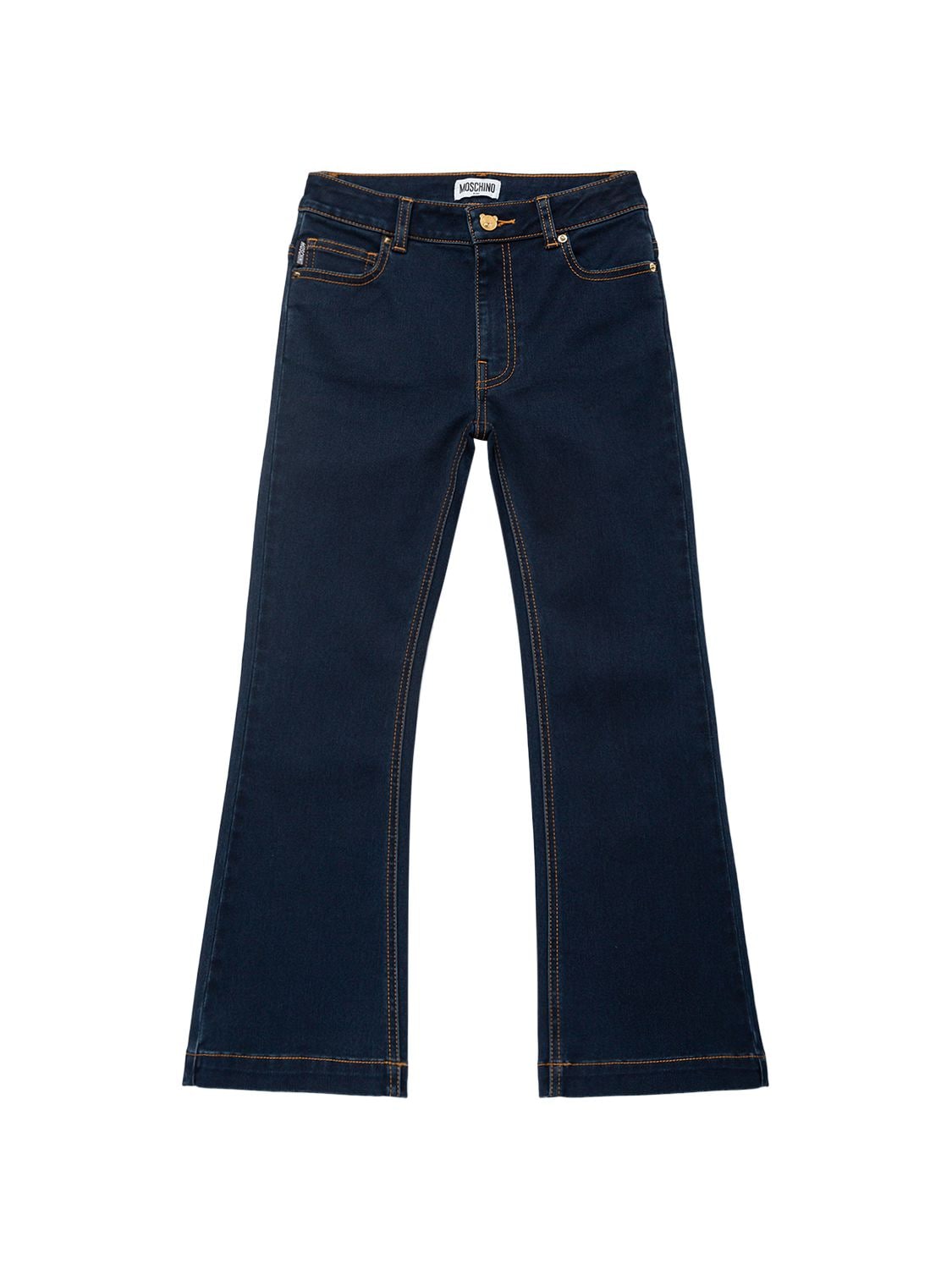 Moschino Kids' Stretch Cotton Denim Jeans