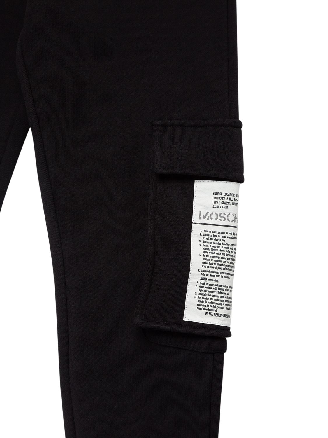Shop Moschino Cotton Hoodie & Sweatpants W/logo In Black