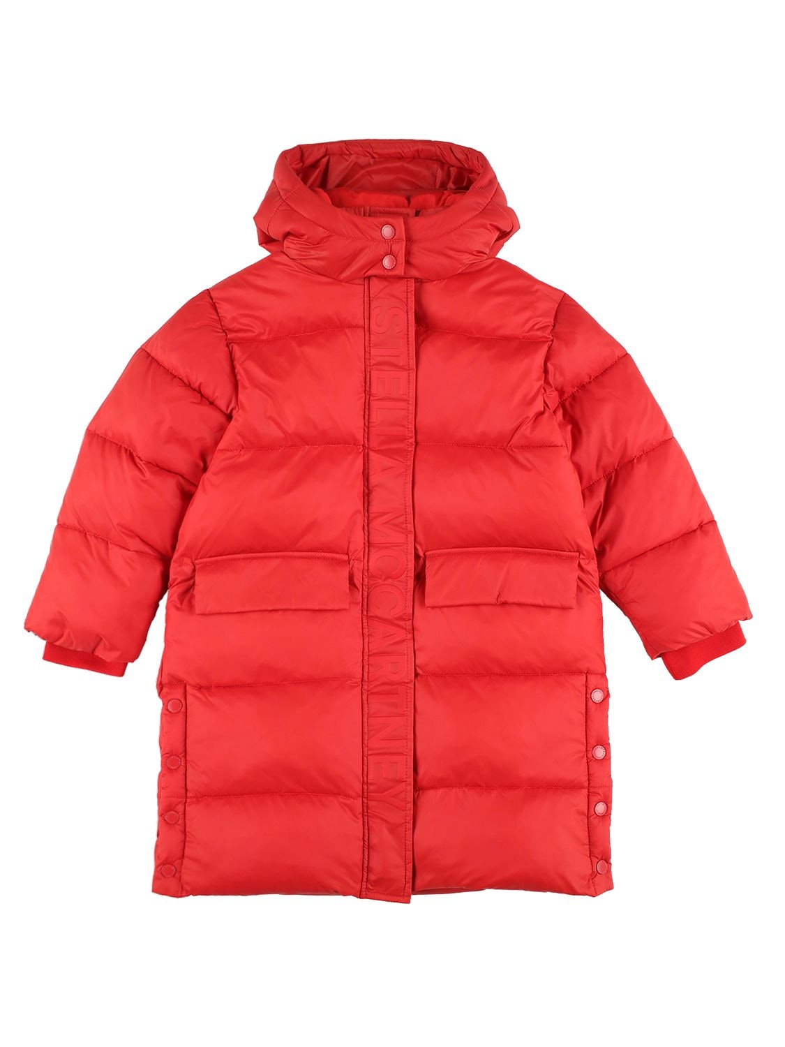 Stella Mccartney Kids' Recycled Nylon Puffer Jacket In Rot