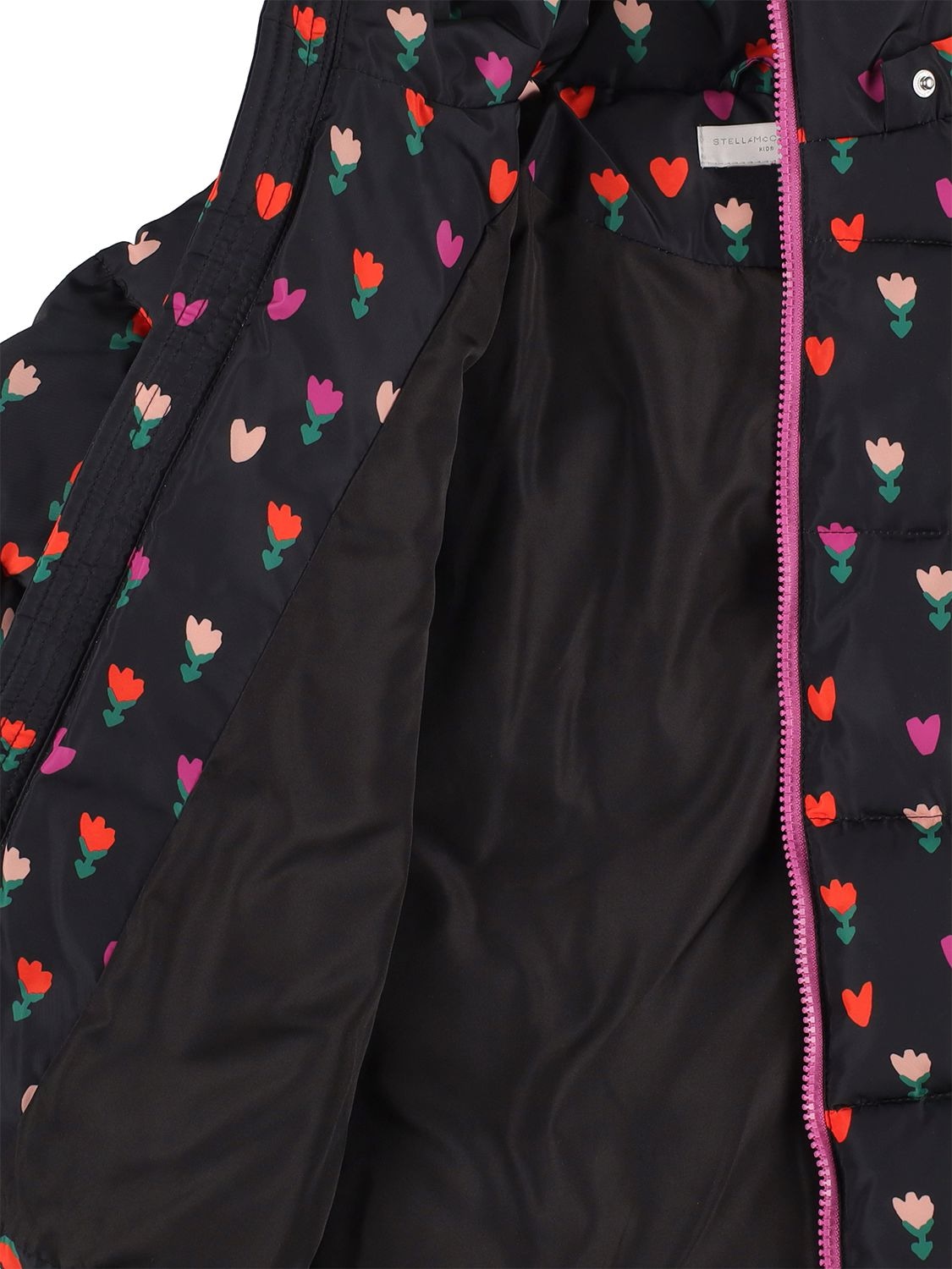Shop Stella Mccartney Recycled Nylon Puffer Jacket In Black