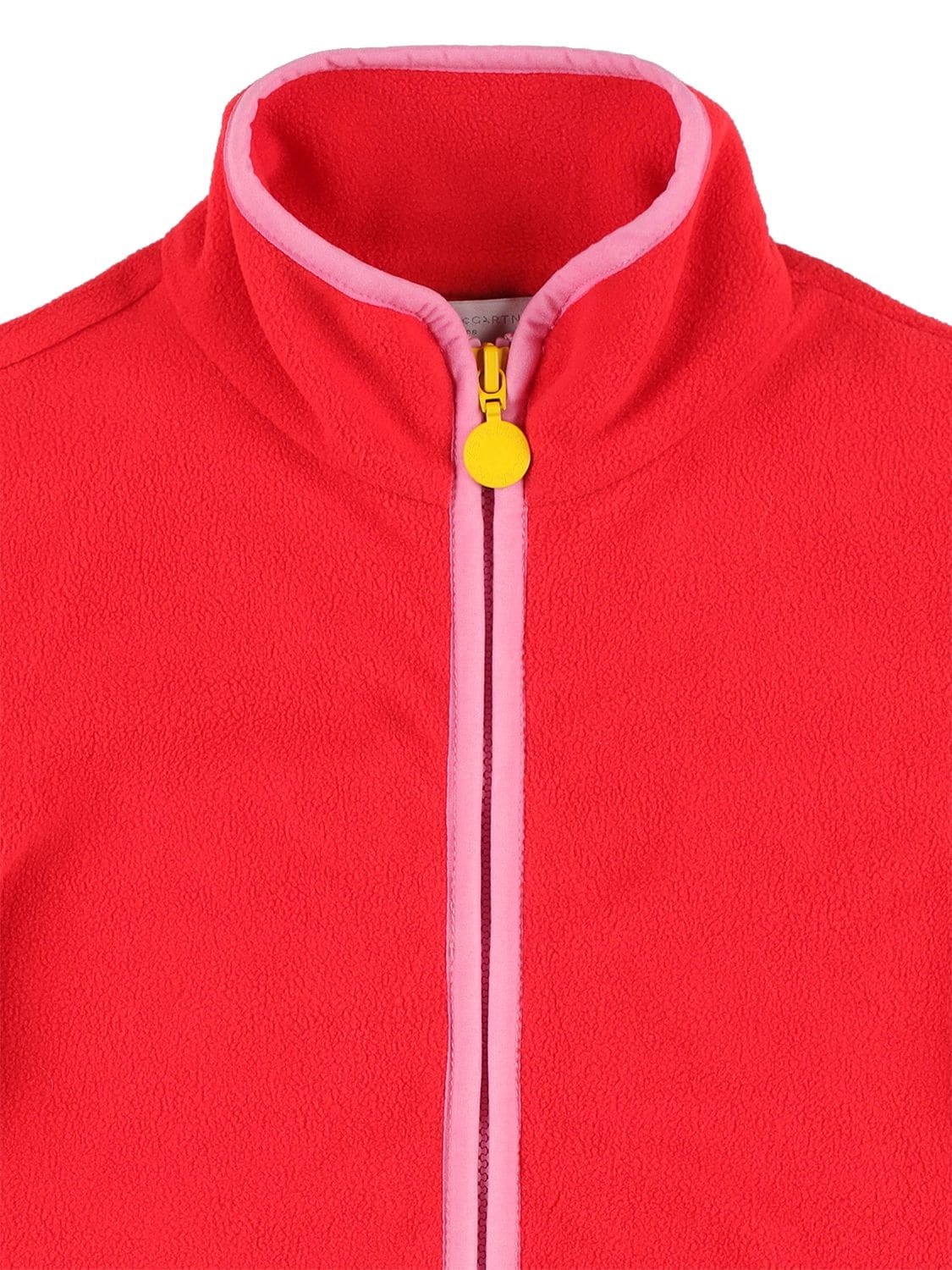 Shop Stella Mccartney Tech Fleece Zip-up Jacket In Red,pink