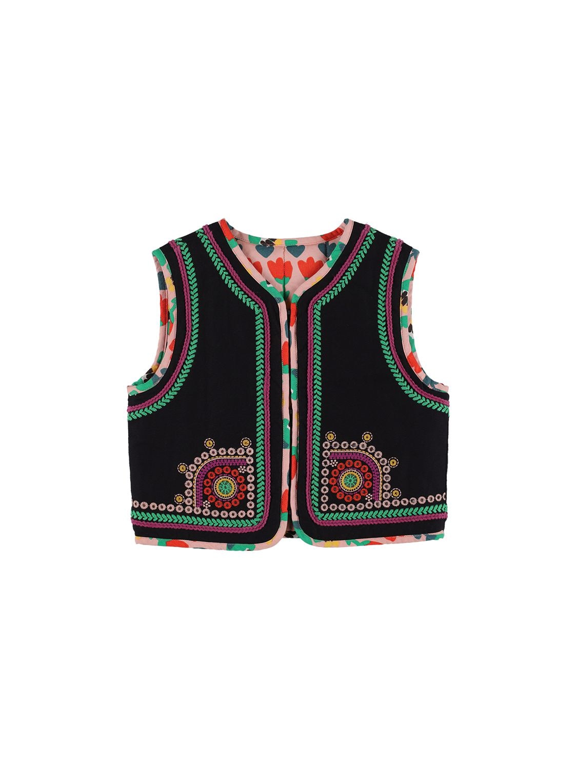 Shop Stella Mccartney Reversible Organic Cotton Vest In Multicolor