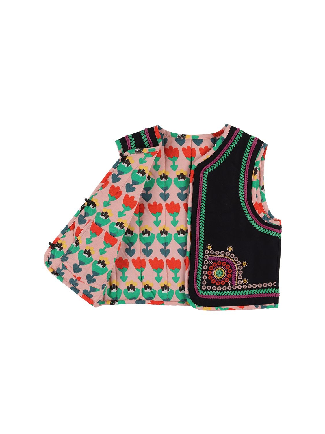 Shop Stella Mccartney Reversible Organic Cotton Vest In Multicolor