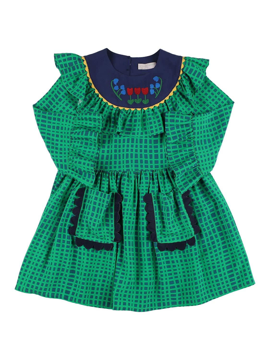 Stella Mccartney Kids' Printed Viscose Dress In Green