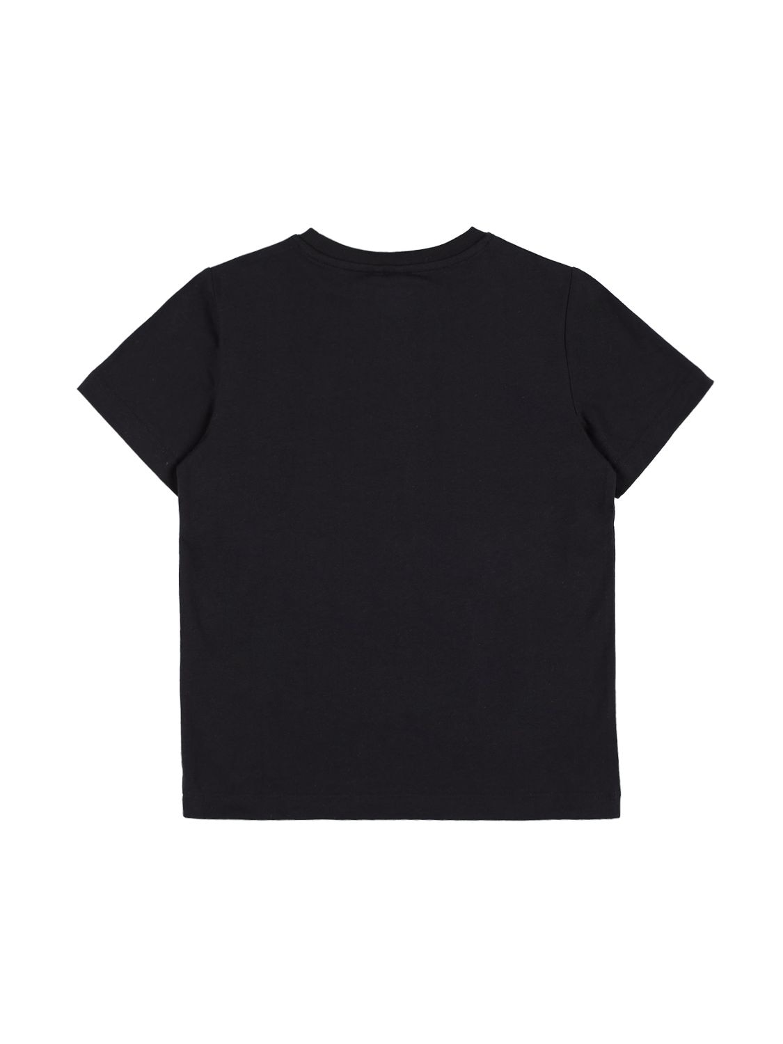 Shop Stella Mccartney Printed Organic Cotton T-shirt In Black