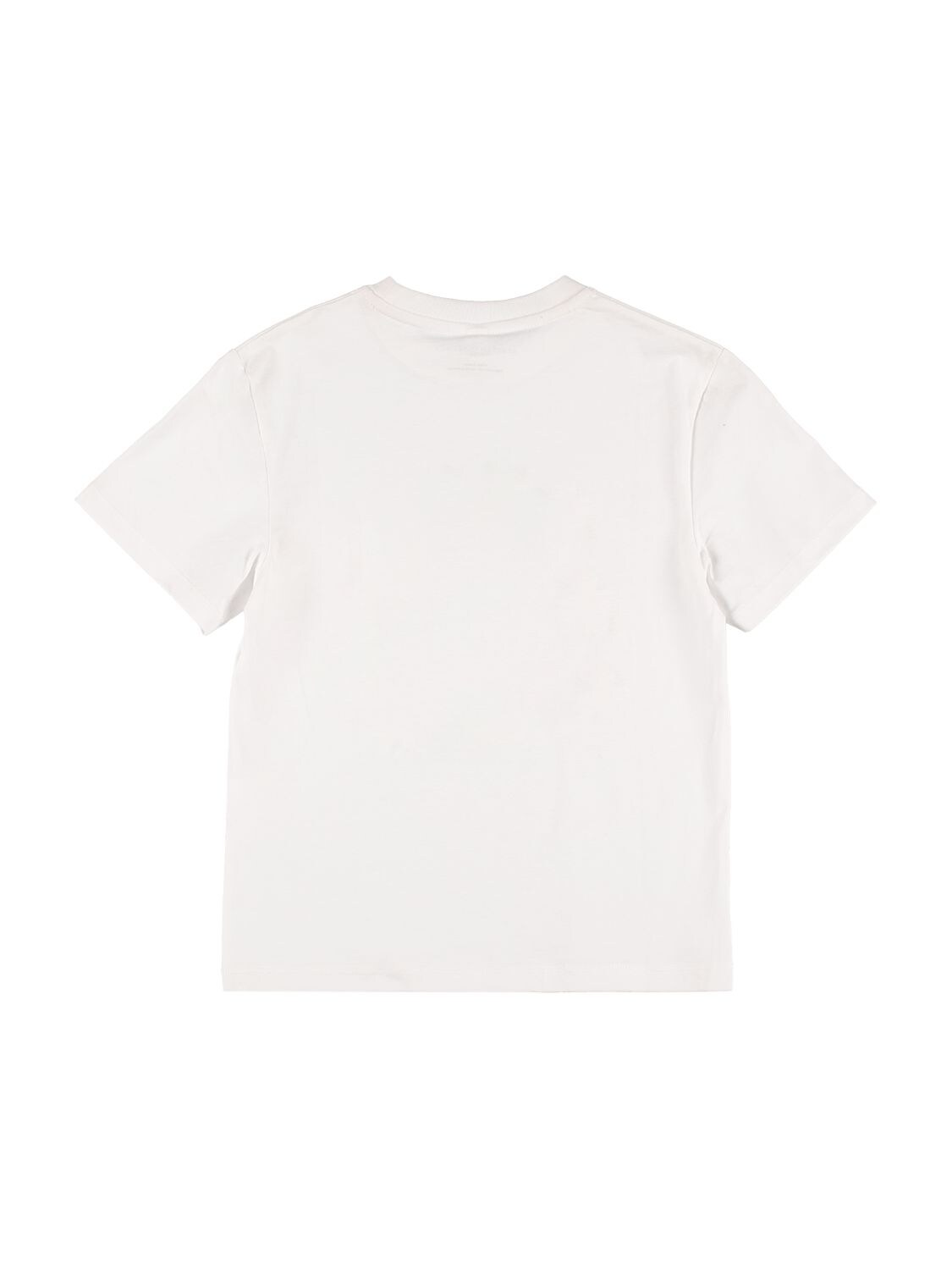 Shop Stella Mccartney Printed Organic Cotton T-shirt In White
