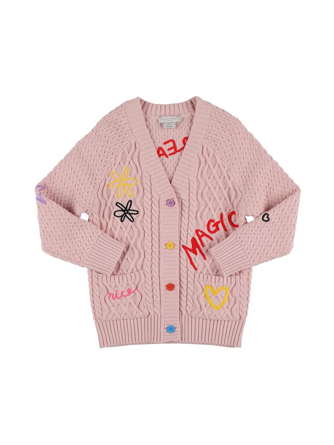 Cable Knit Organic Cotton Cardigan – KIDS-GIRLS > CLOTHING > KNITWEAR
