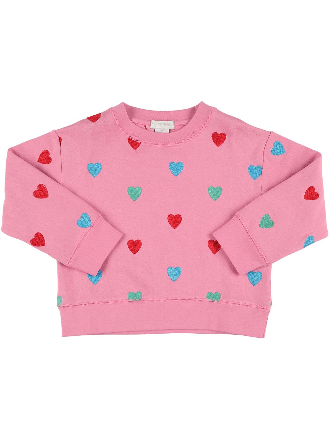Image of Organic Cotton Sweatshirt W/ Hearts
