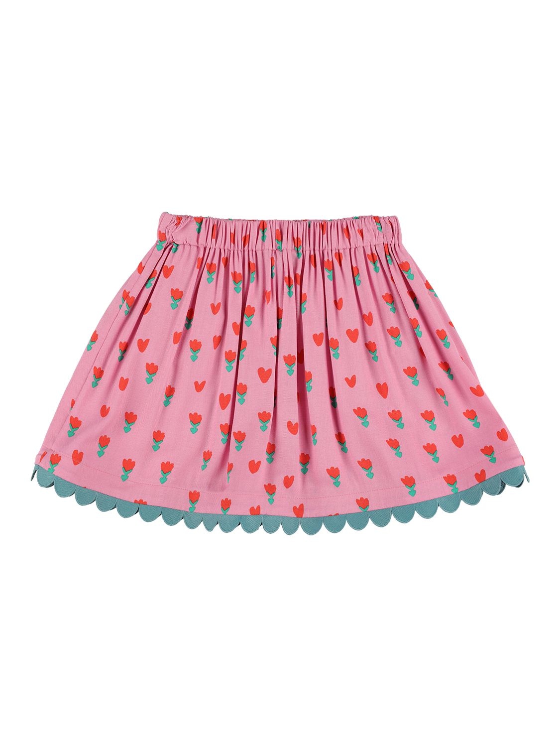 Shop Stella Mccartney Printed Viscose Skirt In Pink