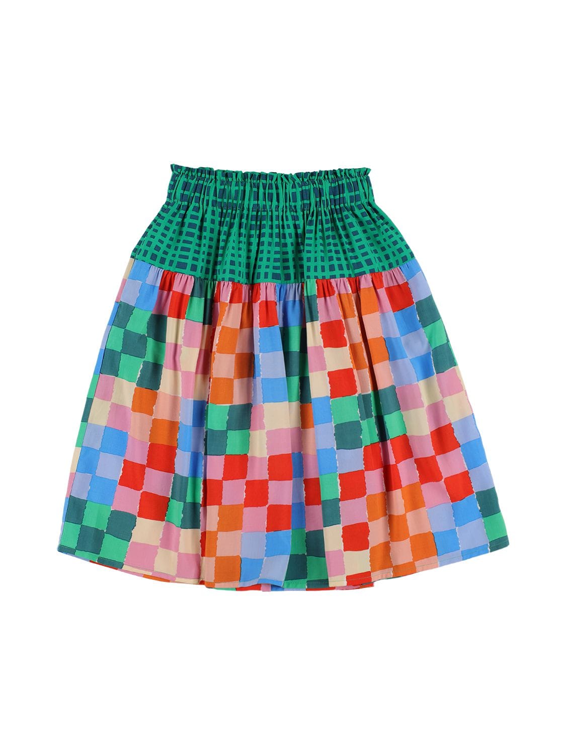 Stella Mccartney Kids' Printed Viscose Midi Skirt In Green