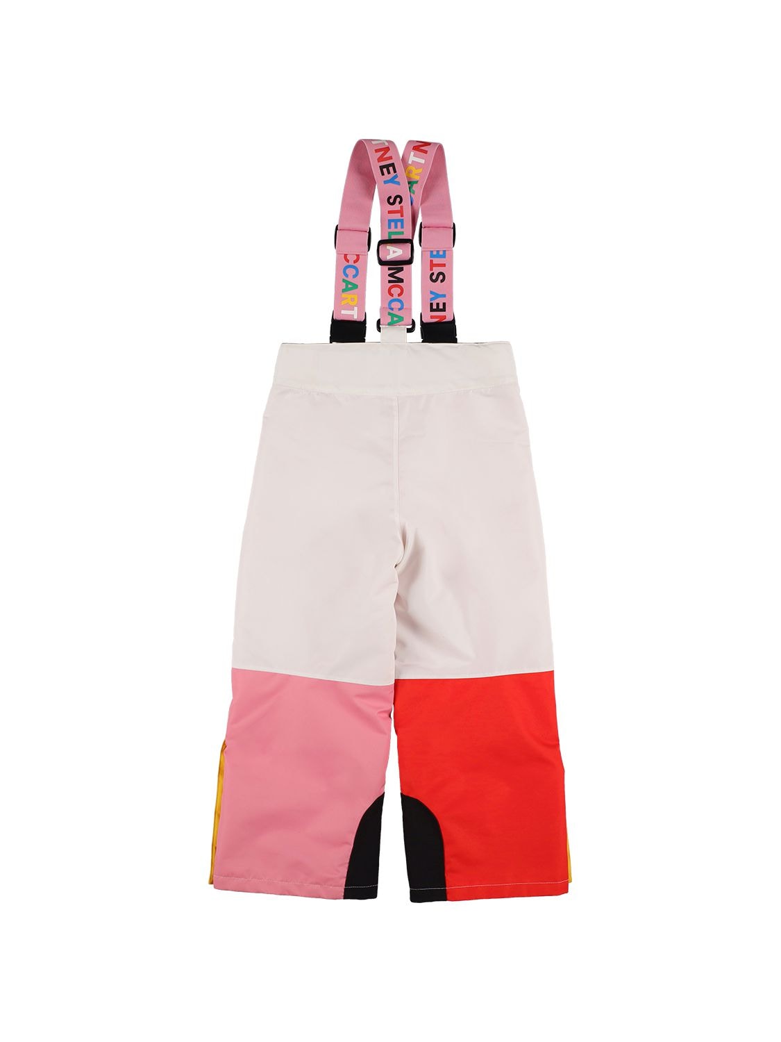 Shop Stella Mccartney Recycled Tech Color Block Down Ski Pants In White,multi