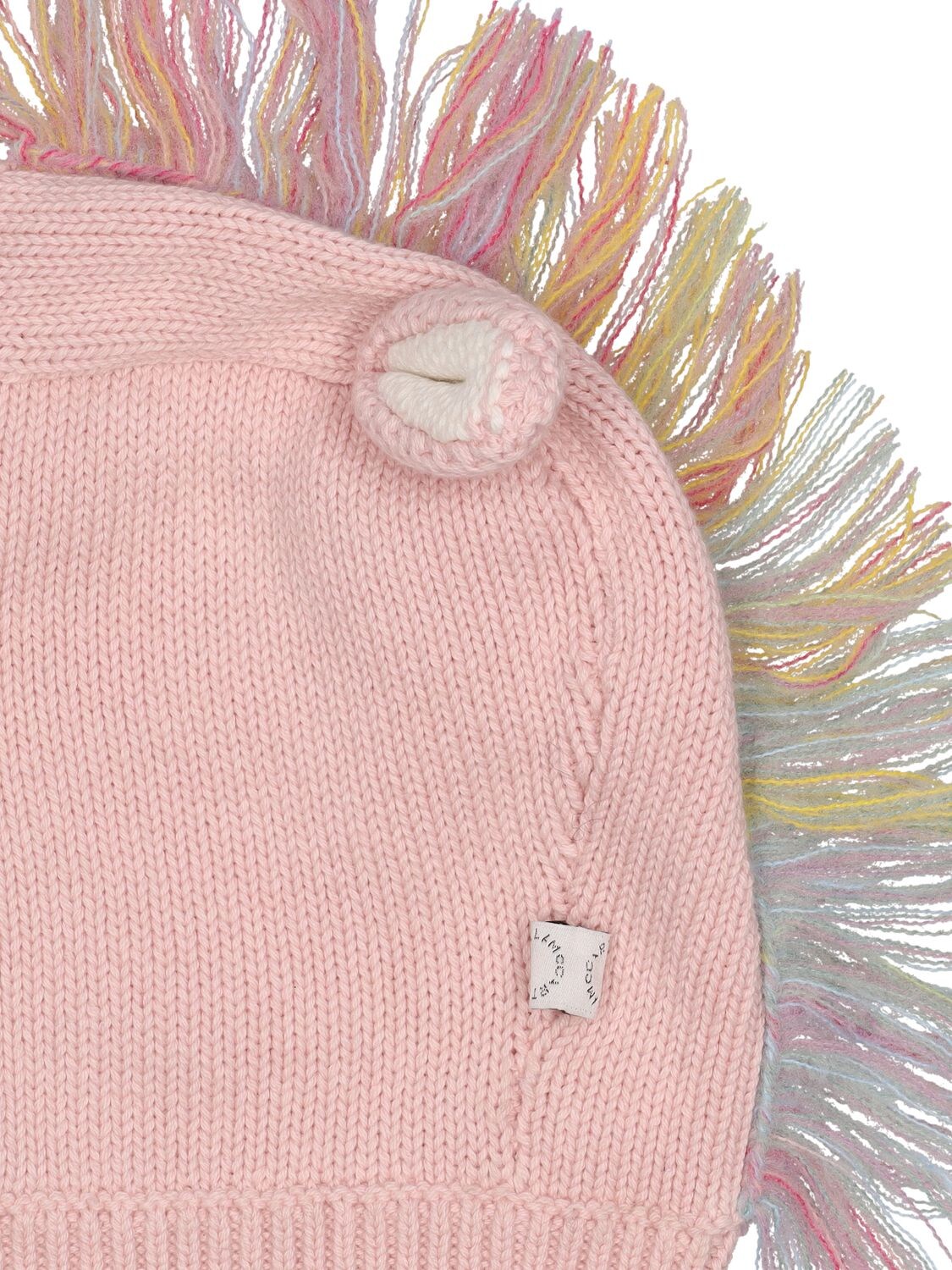 Shop Stella Mccartney Organic Cotton Hat W/ears Appliqué In Pink