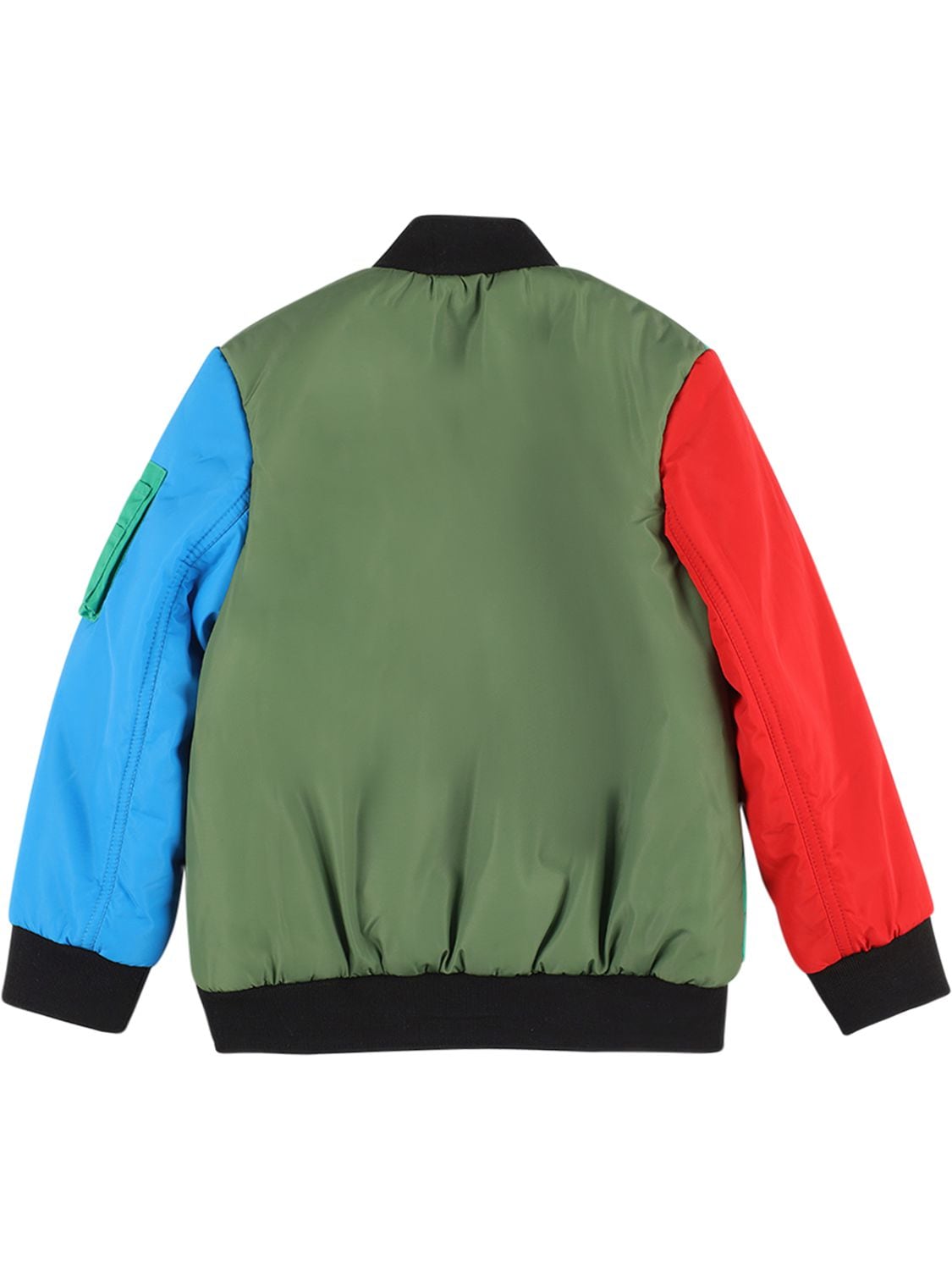 Shop Stella Mccartney Recycled Nylon Bomber Jacket In Multicolor