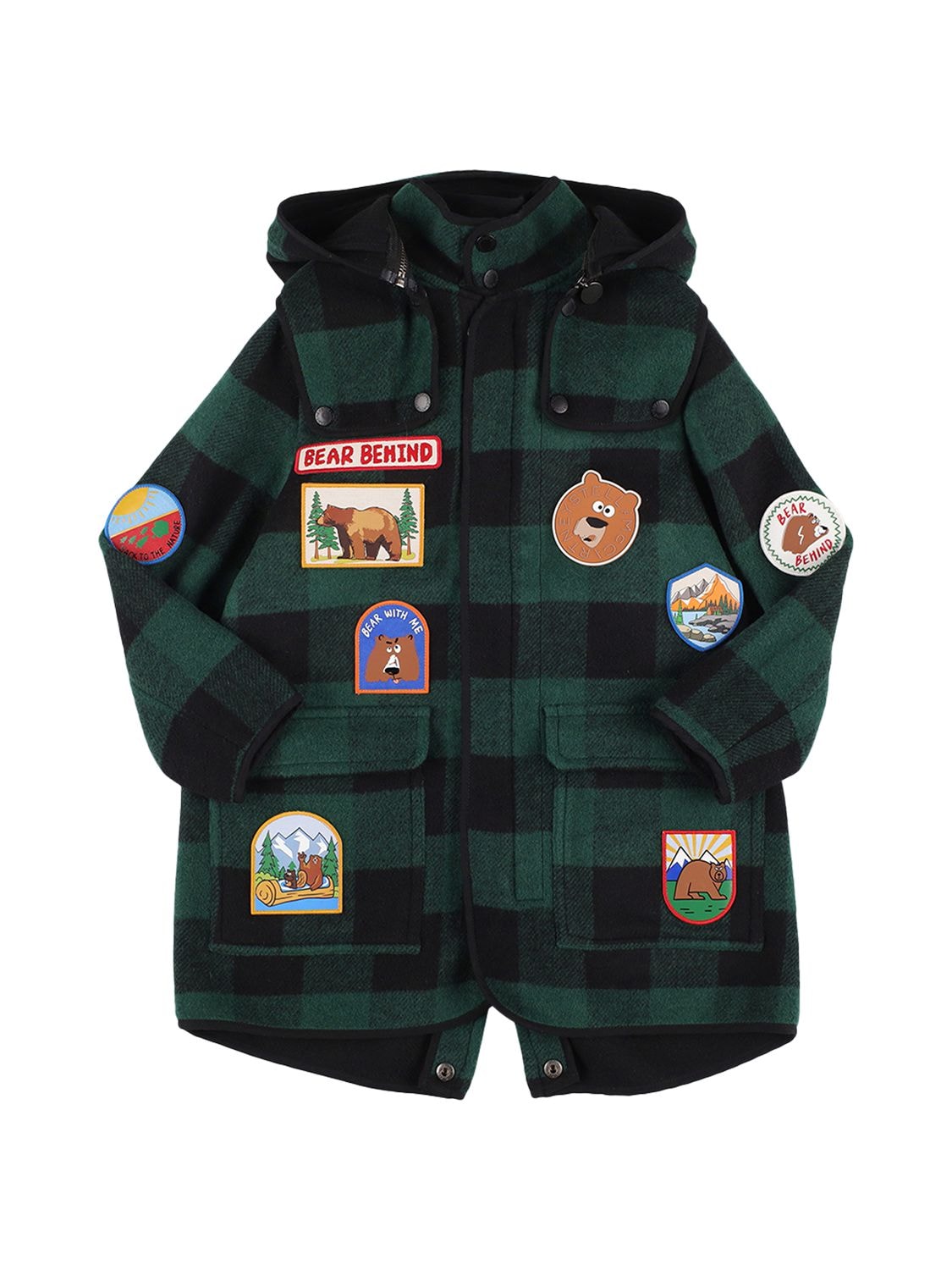 Check Print Wool Blend Coat – KIDS-BOYS > CLOTHING > COATS