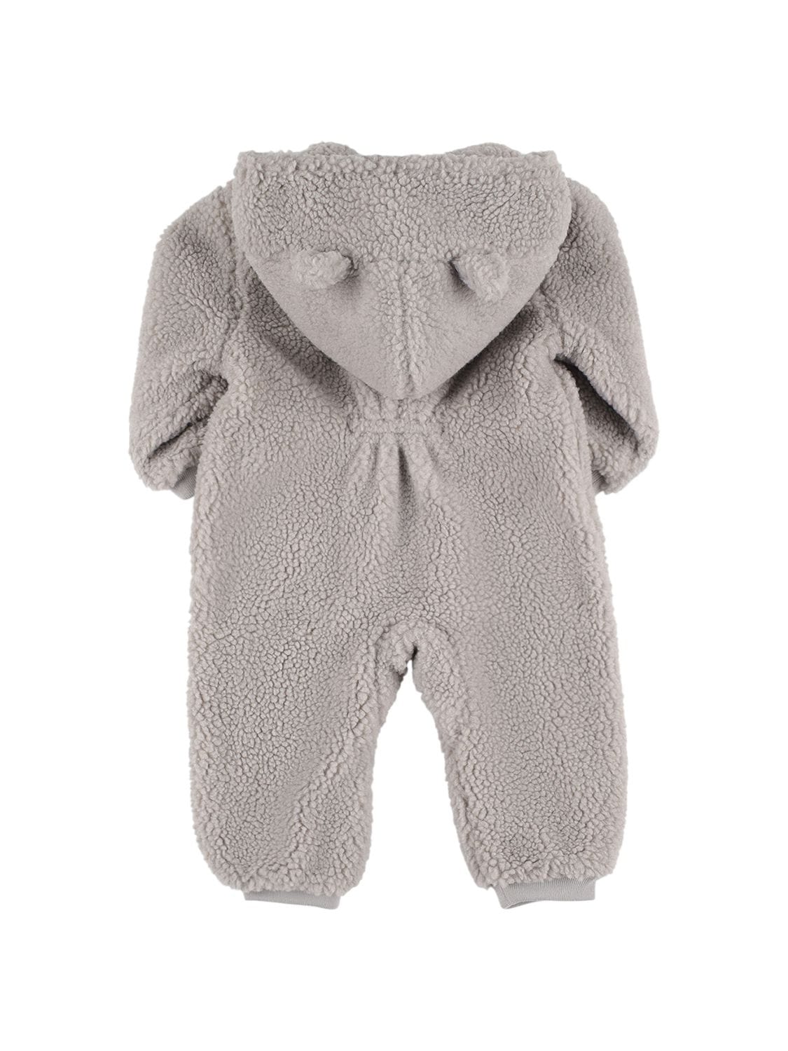 Shop Stella Mccartney Recycled Teddy Romper In Grey