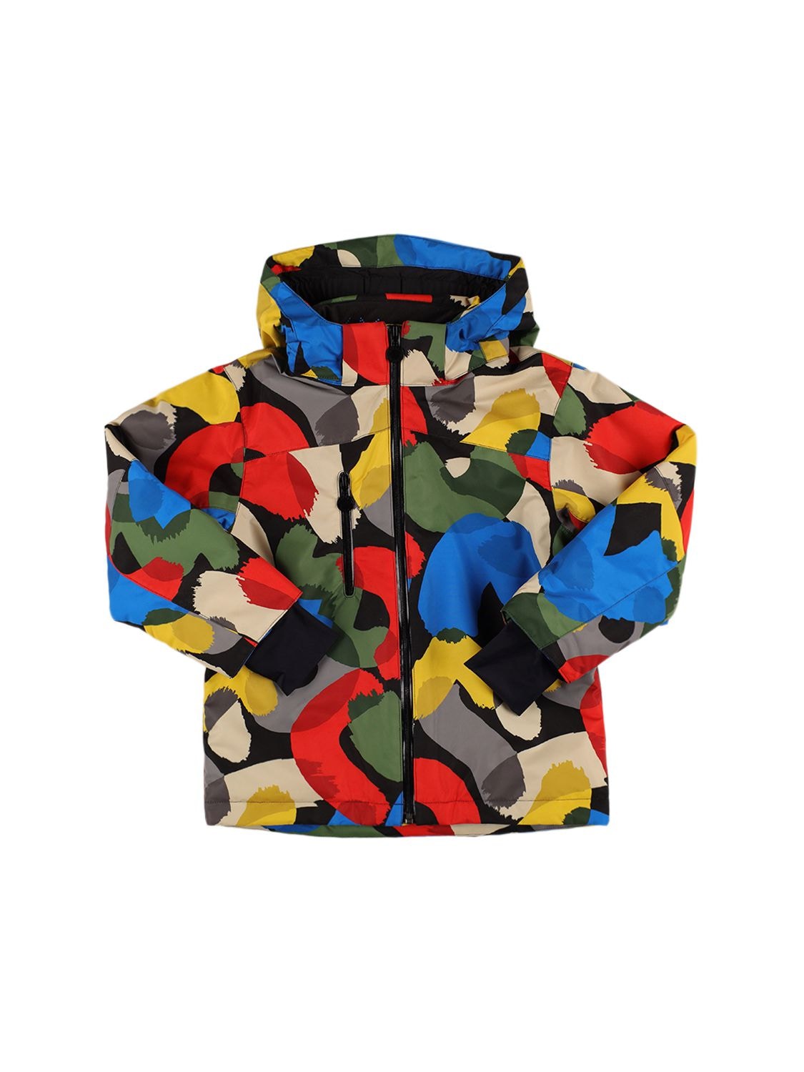Stella Mccartney Kids' Recycled Nylon Puffer Ski Jacket In Multicolor