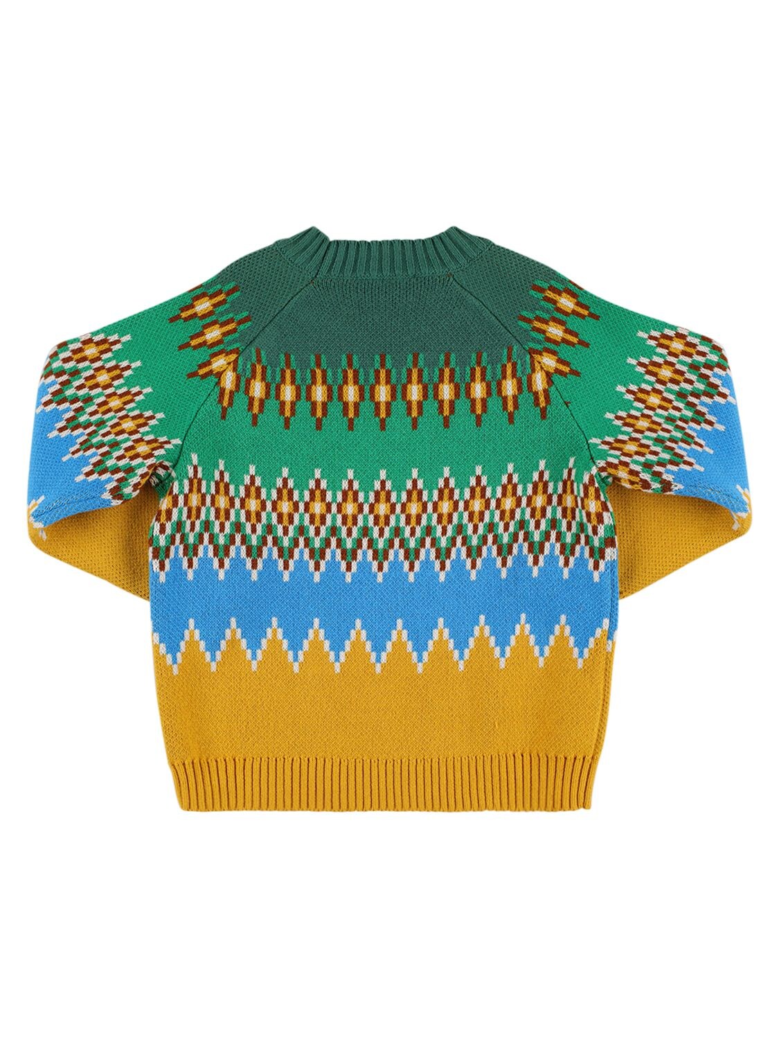 Shop Stella Mccartney Organic Cotton Knit Sweater In Multicolor