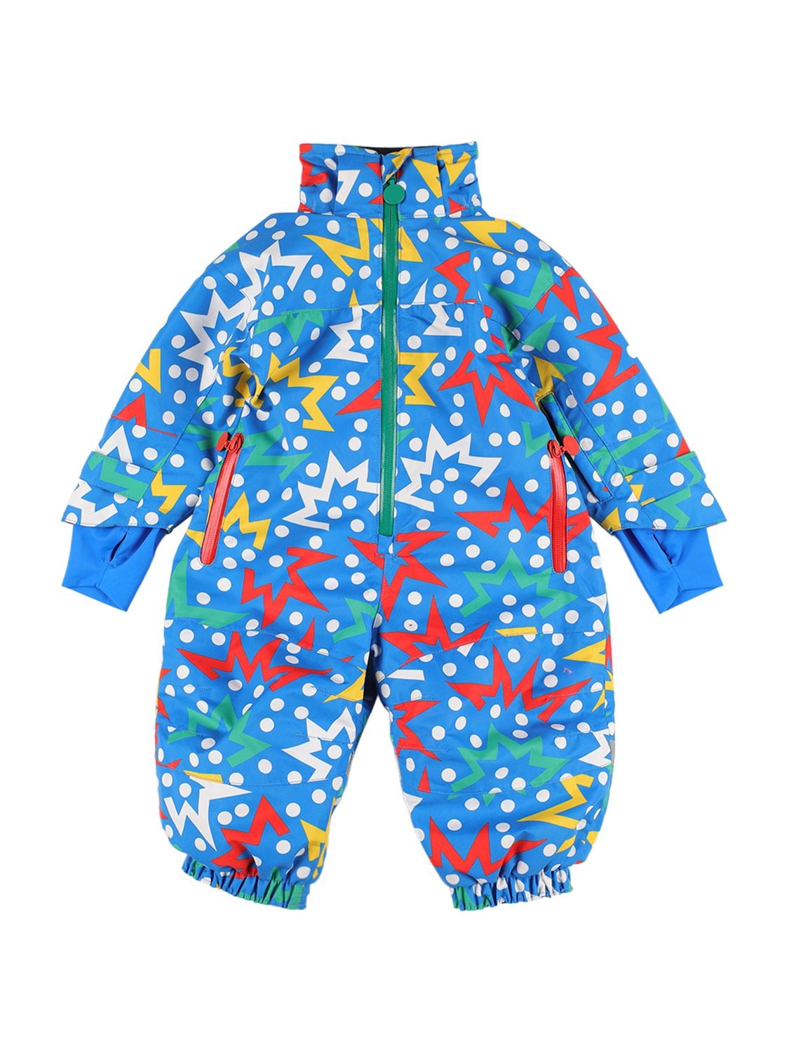 Shop Stella Mccartney Recycled Nylon Puffer Snow Suit In Blue