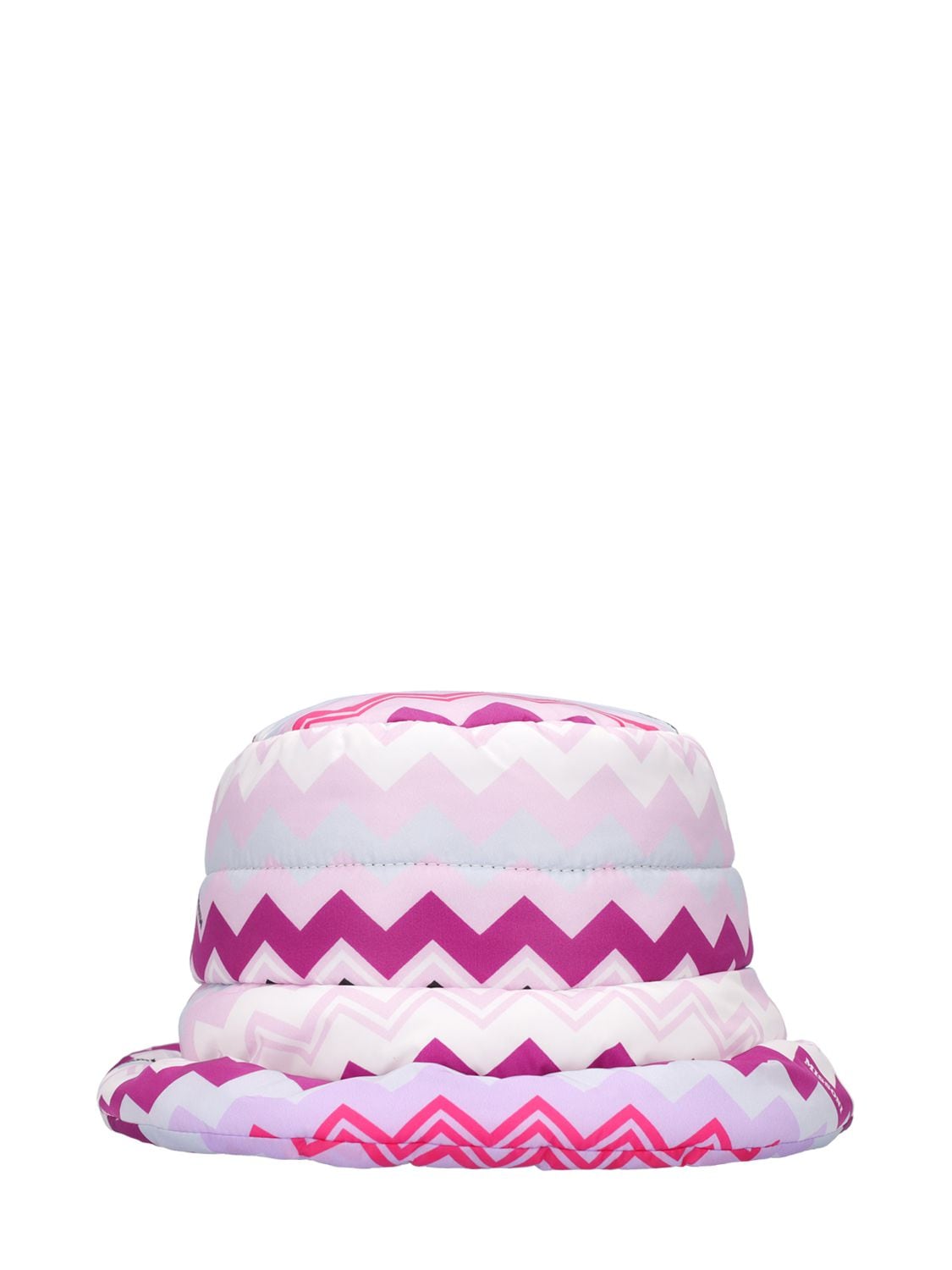 Missoni Kids' Zig Zag Print Nylon Puffer Hat In Multicolor