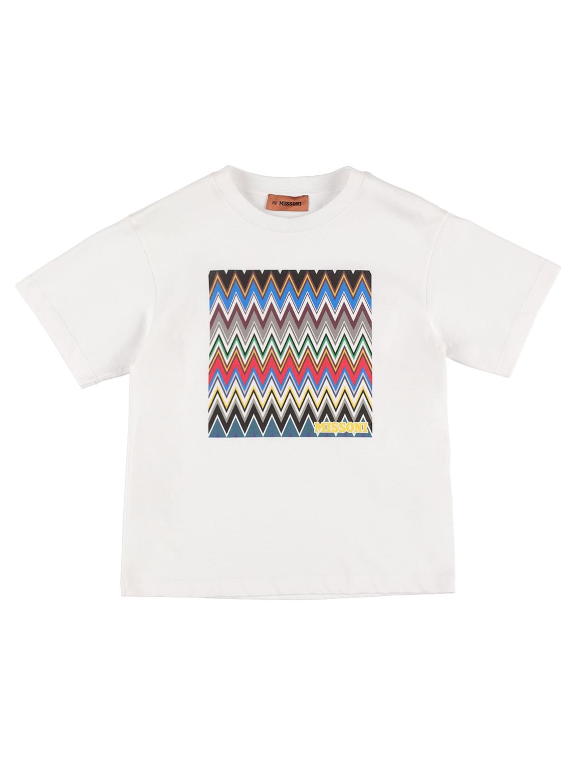 Image of Printed Cotton Jersey T-shirt