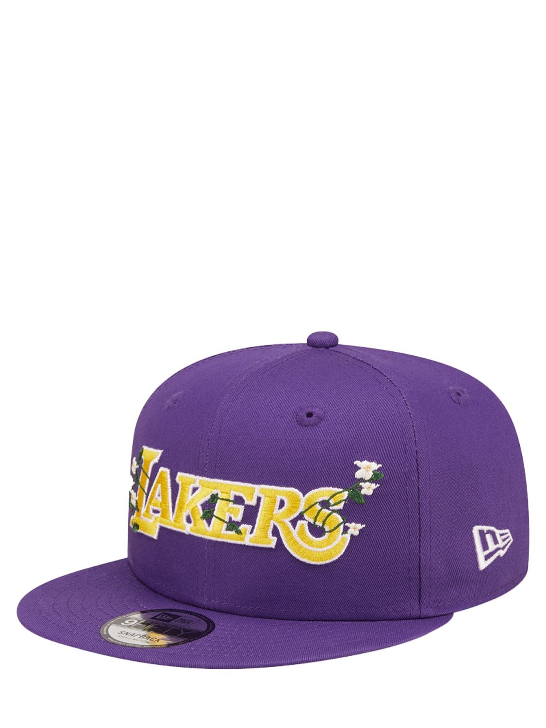 New Era 9fifty La Lakers Flower Wordmark Cap In Purple