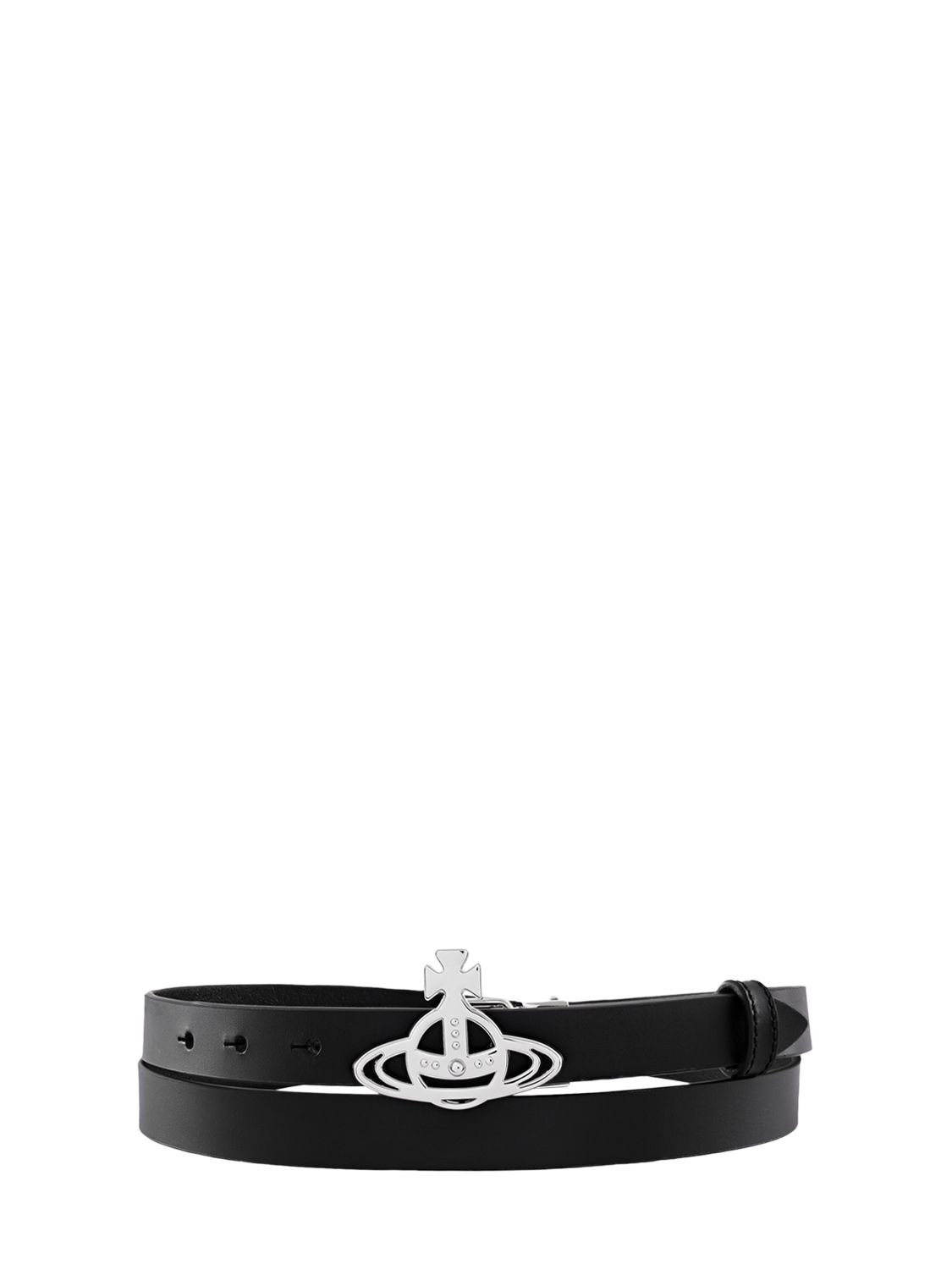 Vivienne Westwood Black Line Orb Buckle Belt